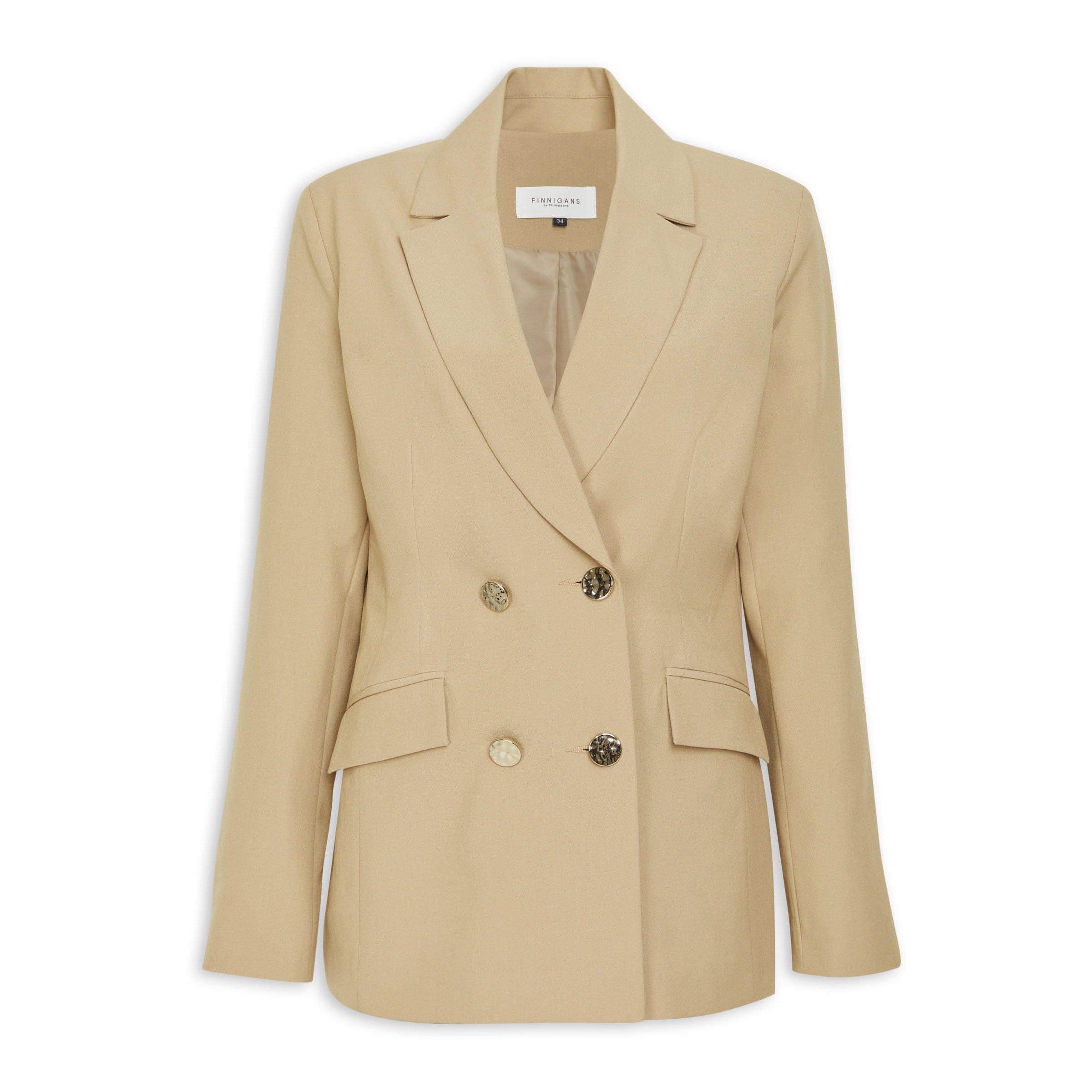 Beige Double-Breasted Blazer main image 1