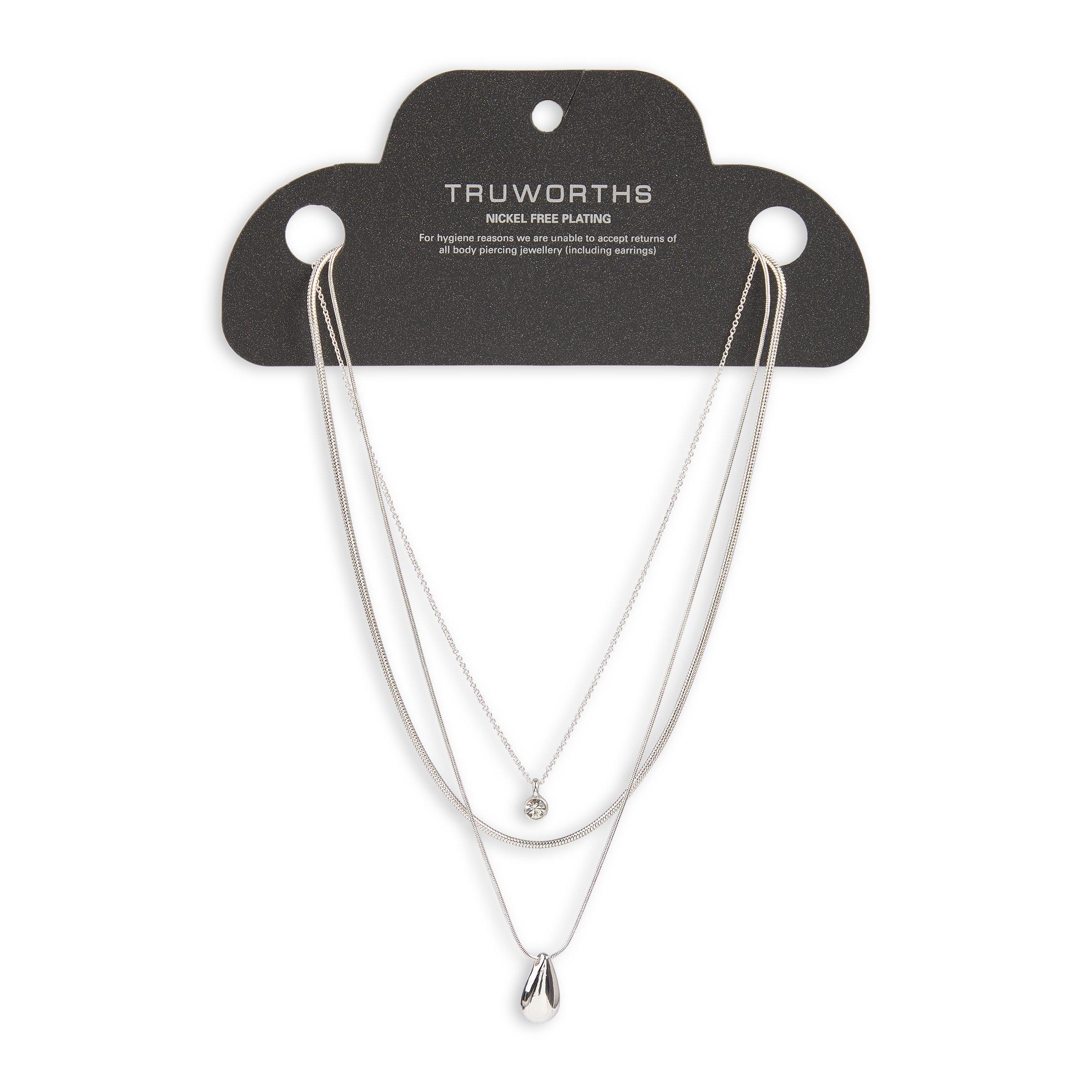 Florence Silver Pewter Multi Strand Necklace main image 1