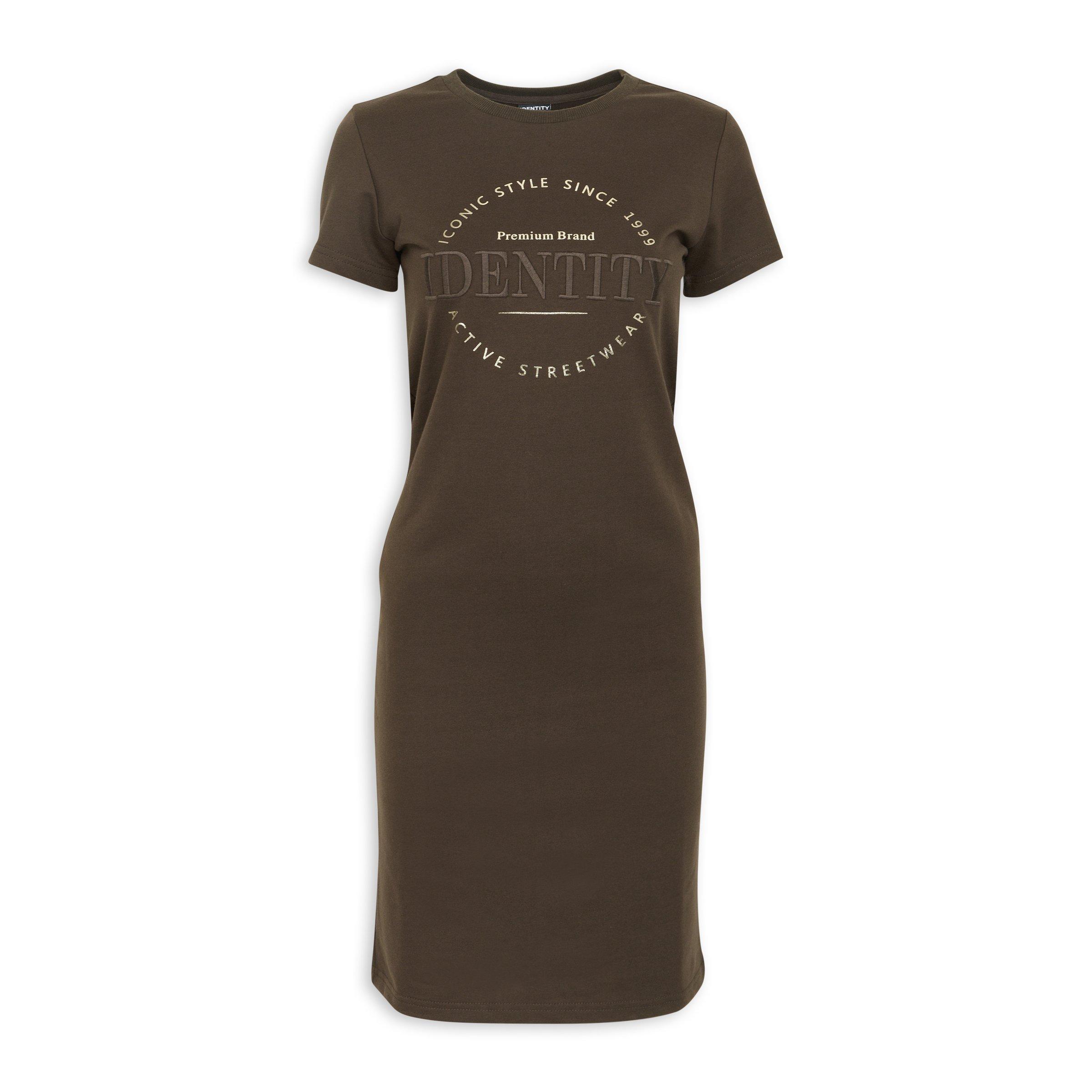 Tan Brown Women Shirt Dress