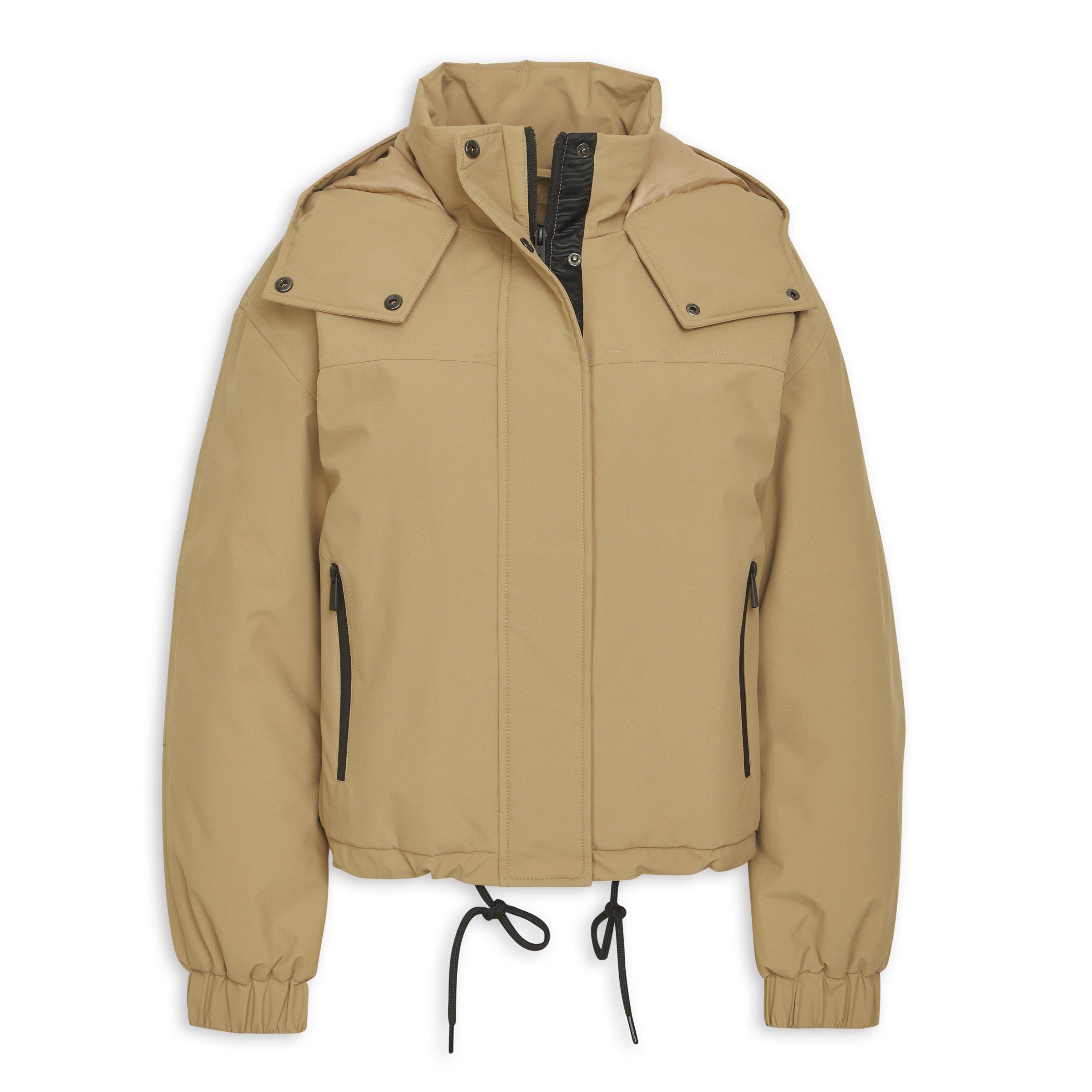 Red Drawstring Jacket Beige Wadded Jacket with Drawstrings (3199739) | OUTBACK RED