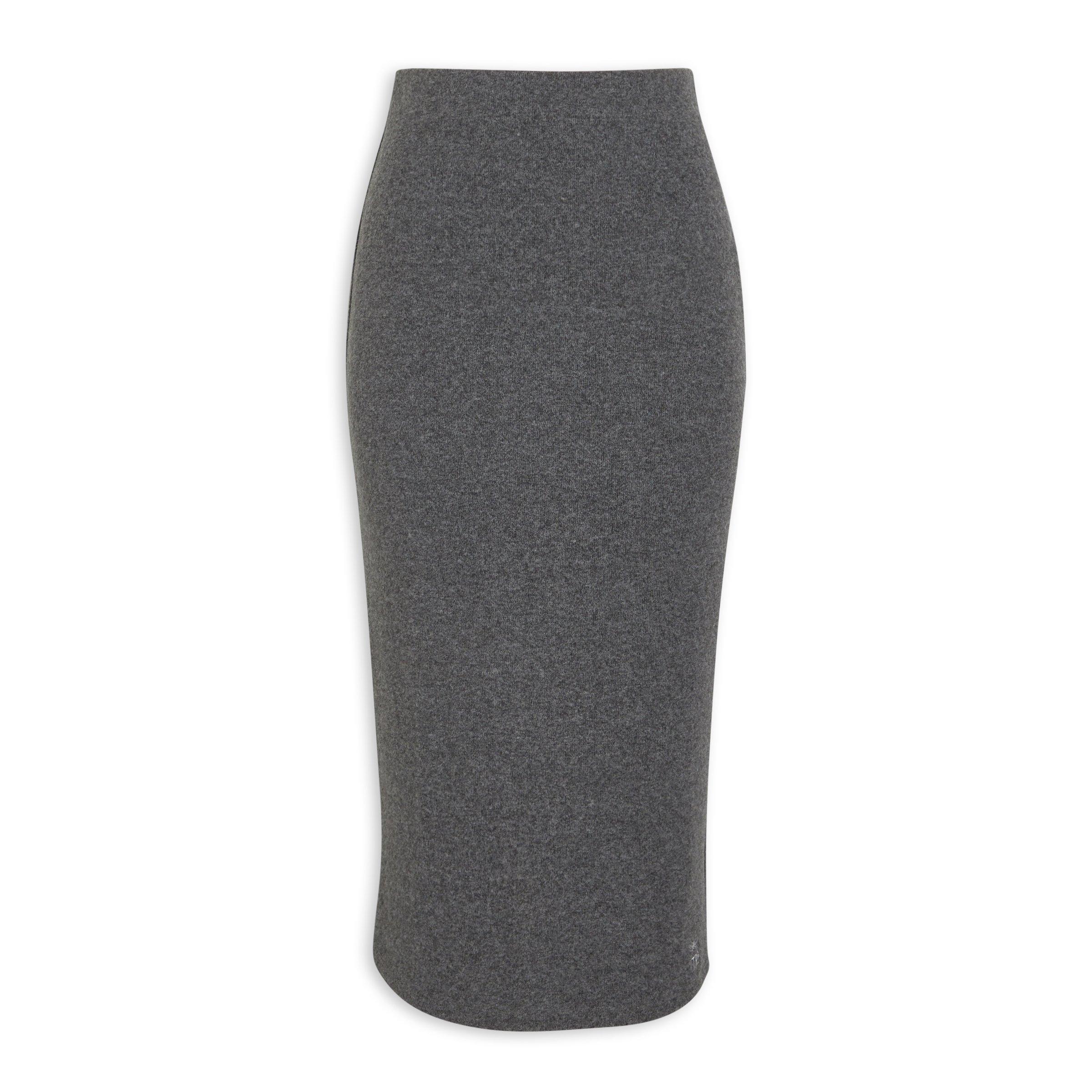 Women’s Solid Slate Grey Bodycon Skirt