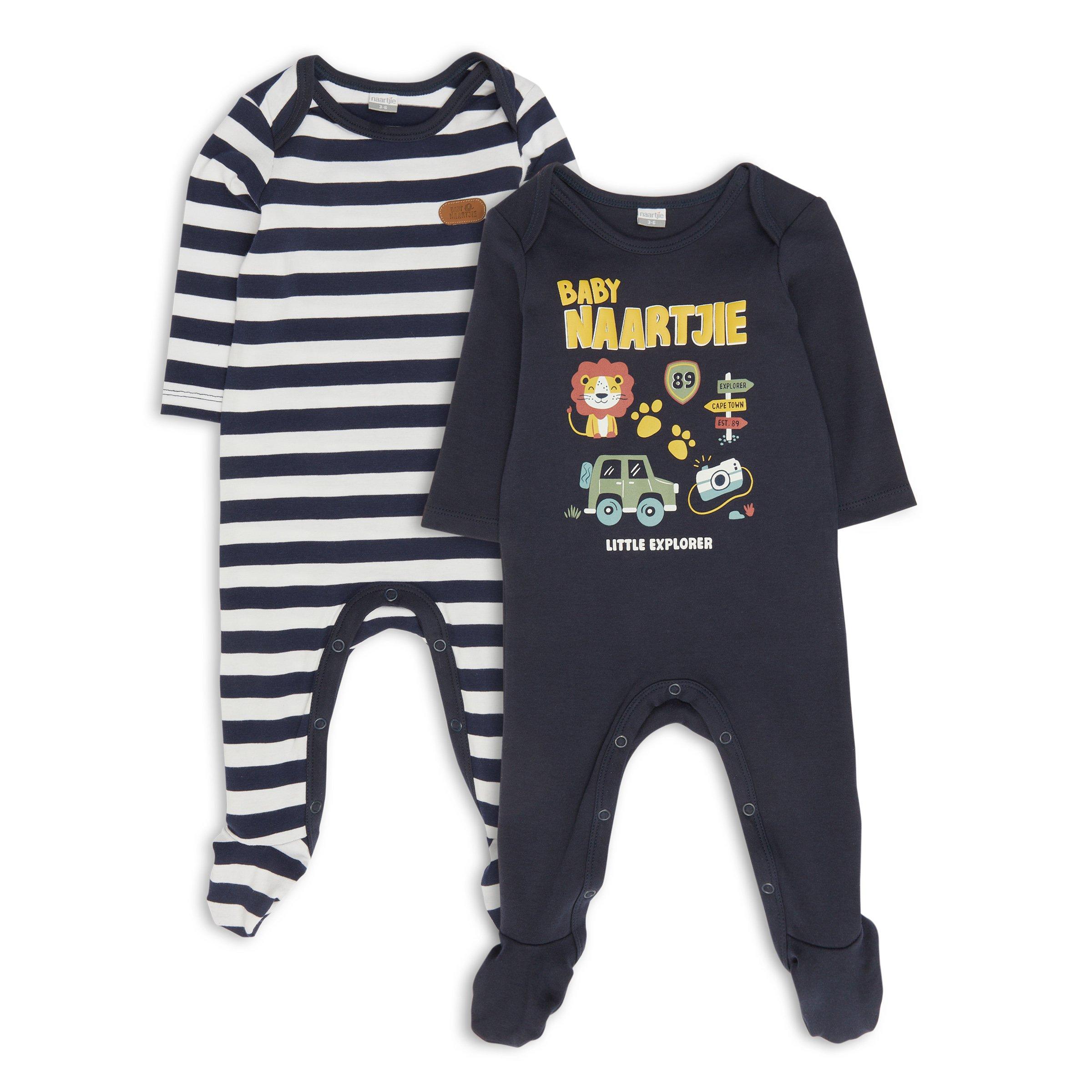 Newborn Boys 2pack Growers (3200664) Naartjie