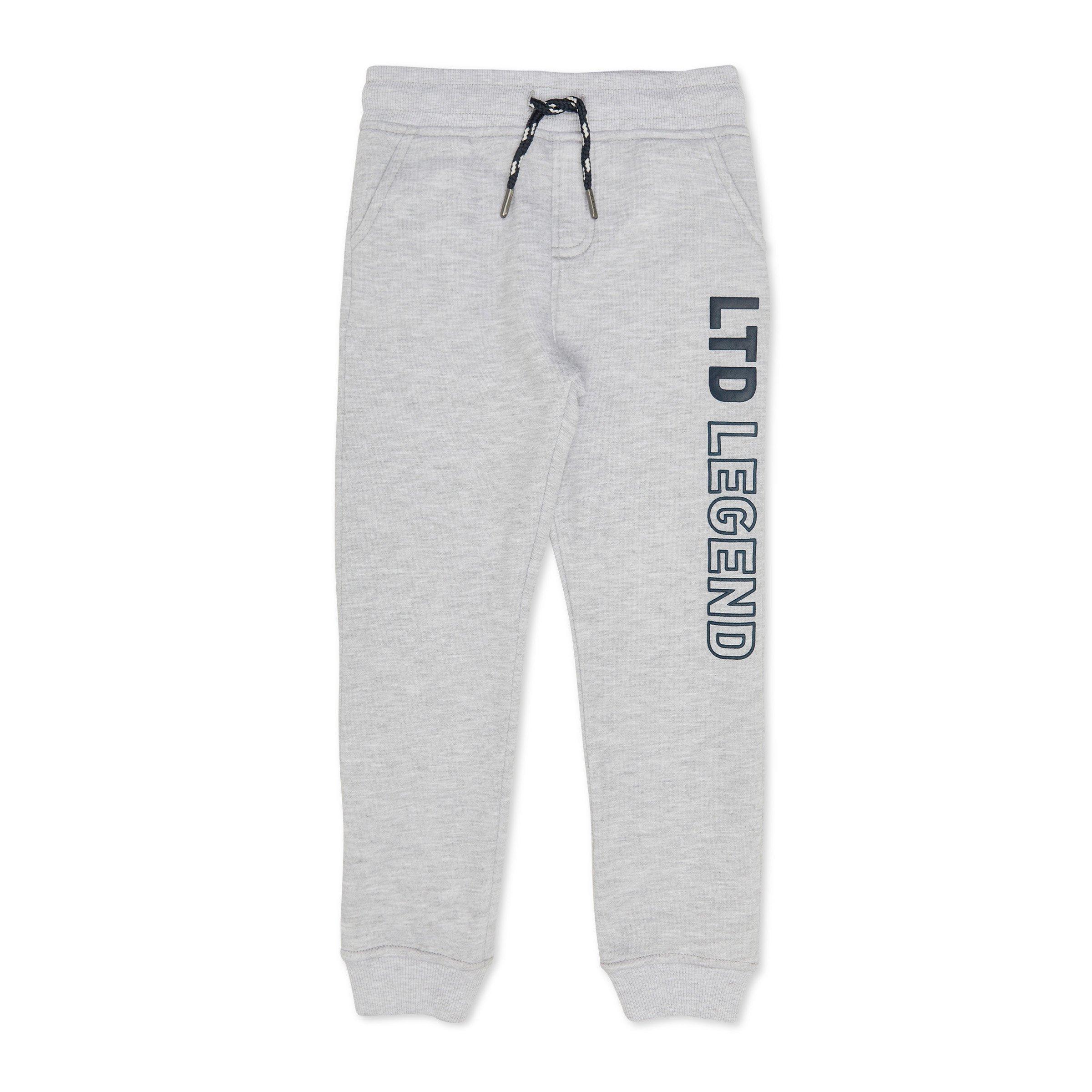 Baby Varsity Style  Jogger Pants – Light Grey