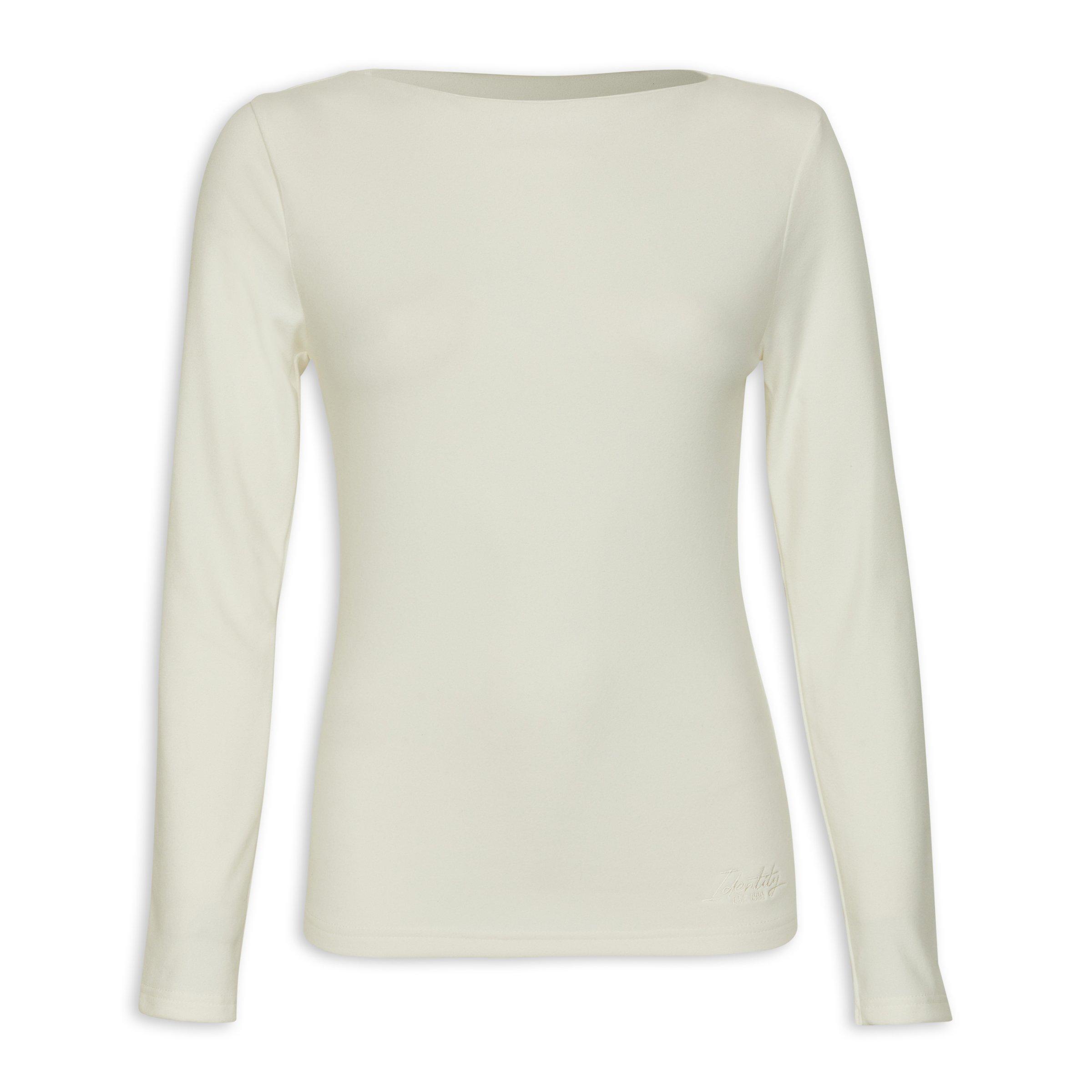 White T-Shirt With Long Sleeves