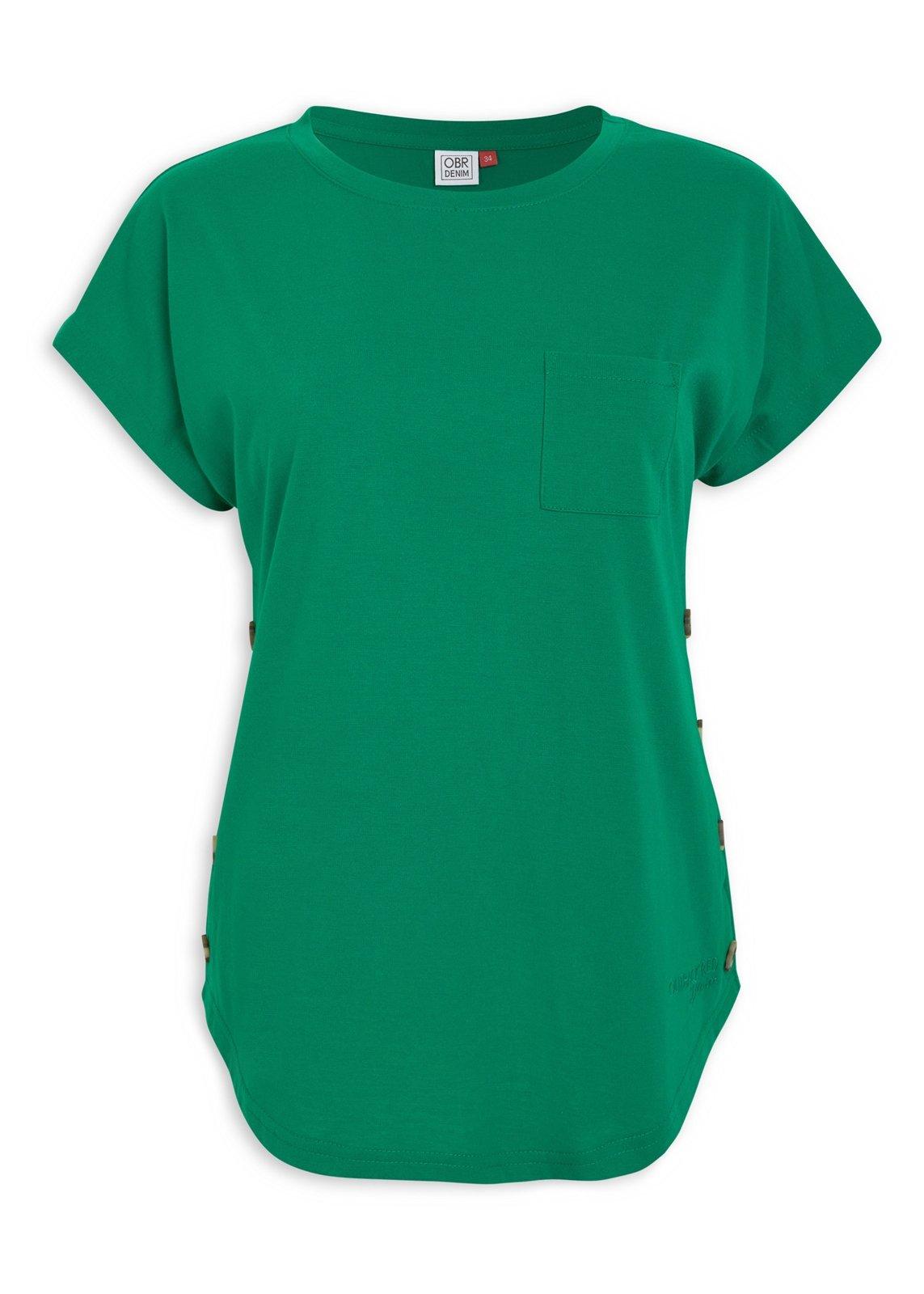 Green T-shirt with Side Buttons (3206659) | OUTBACK RED