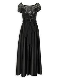 Black Sequin Fit And Flare Dress 3206676 Truworths