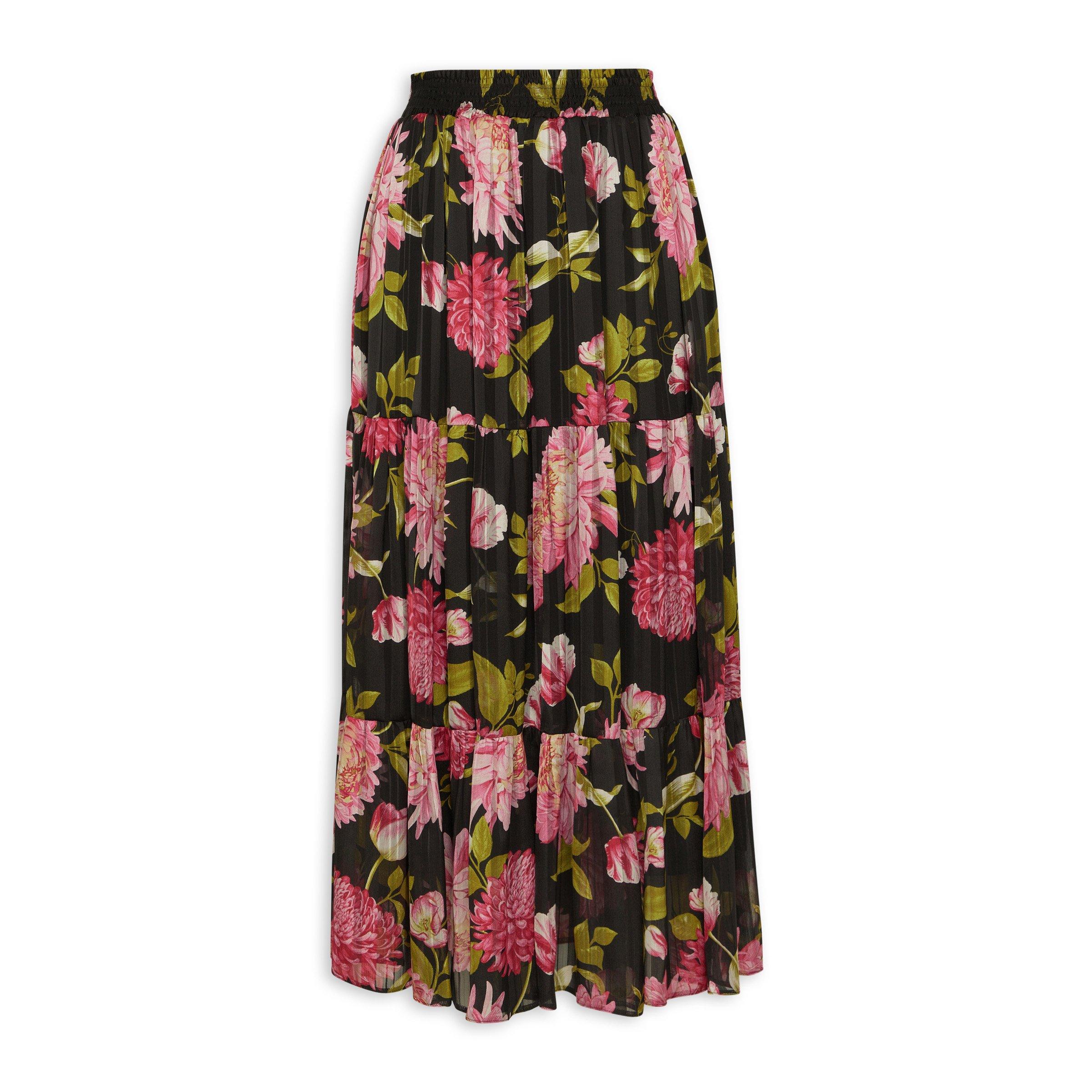 black-floral-print-tiered-skirt-3210914-truworths