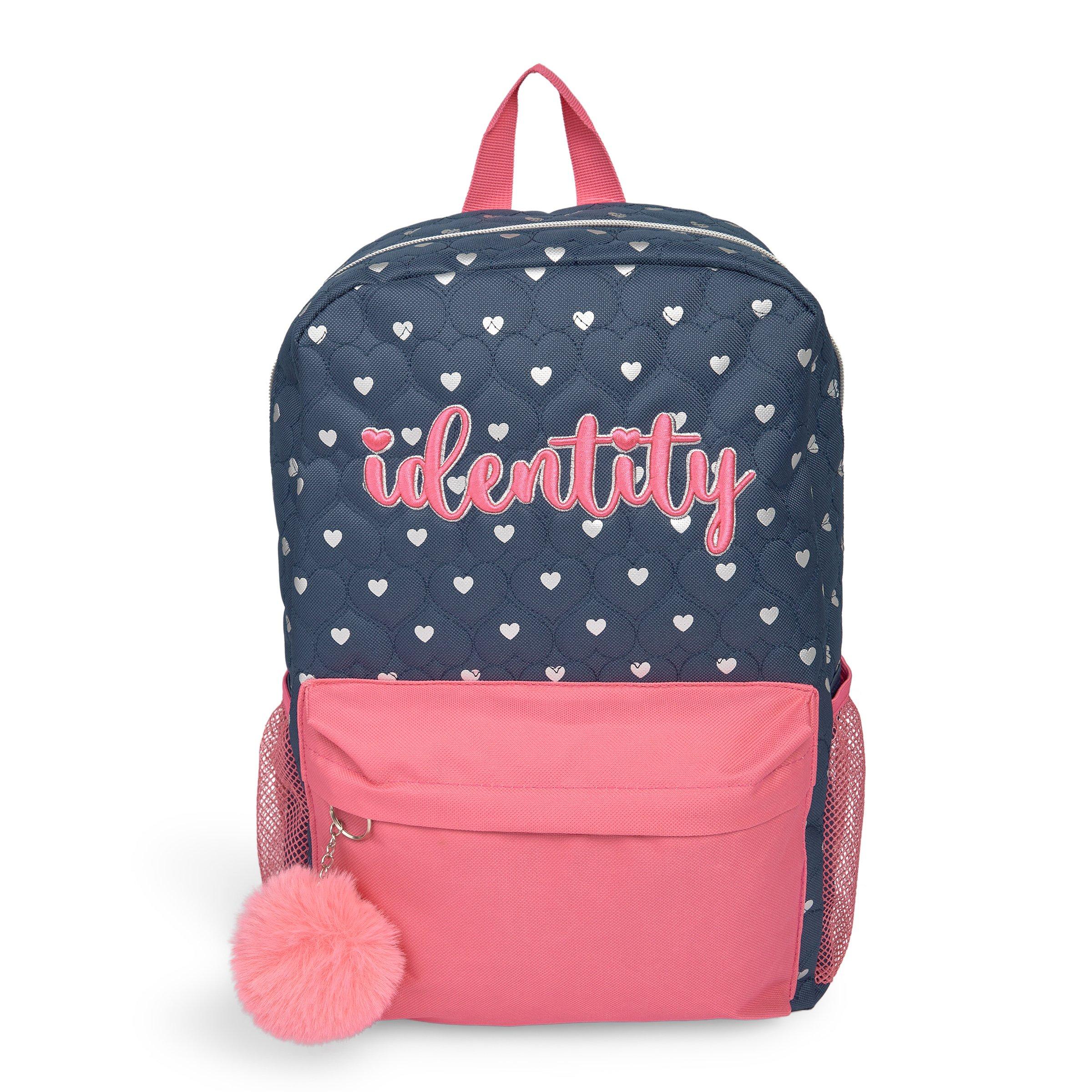 Girls Pink Backpack with Pompom (3212669) | Identity