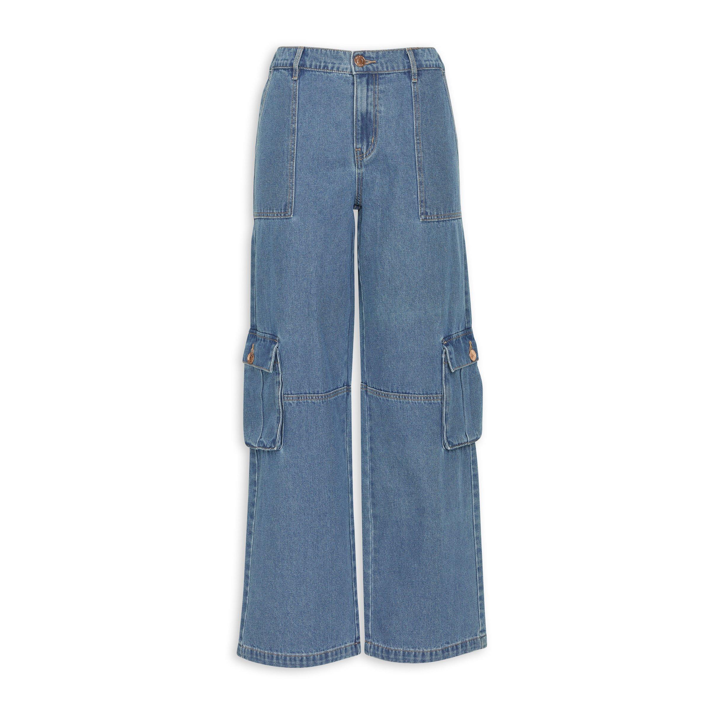 Light Blue Utility Slouchy Fit Jeans