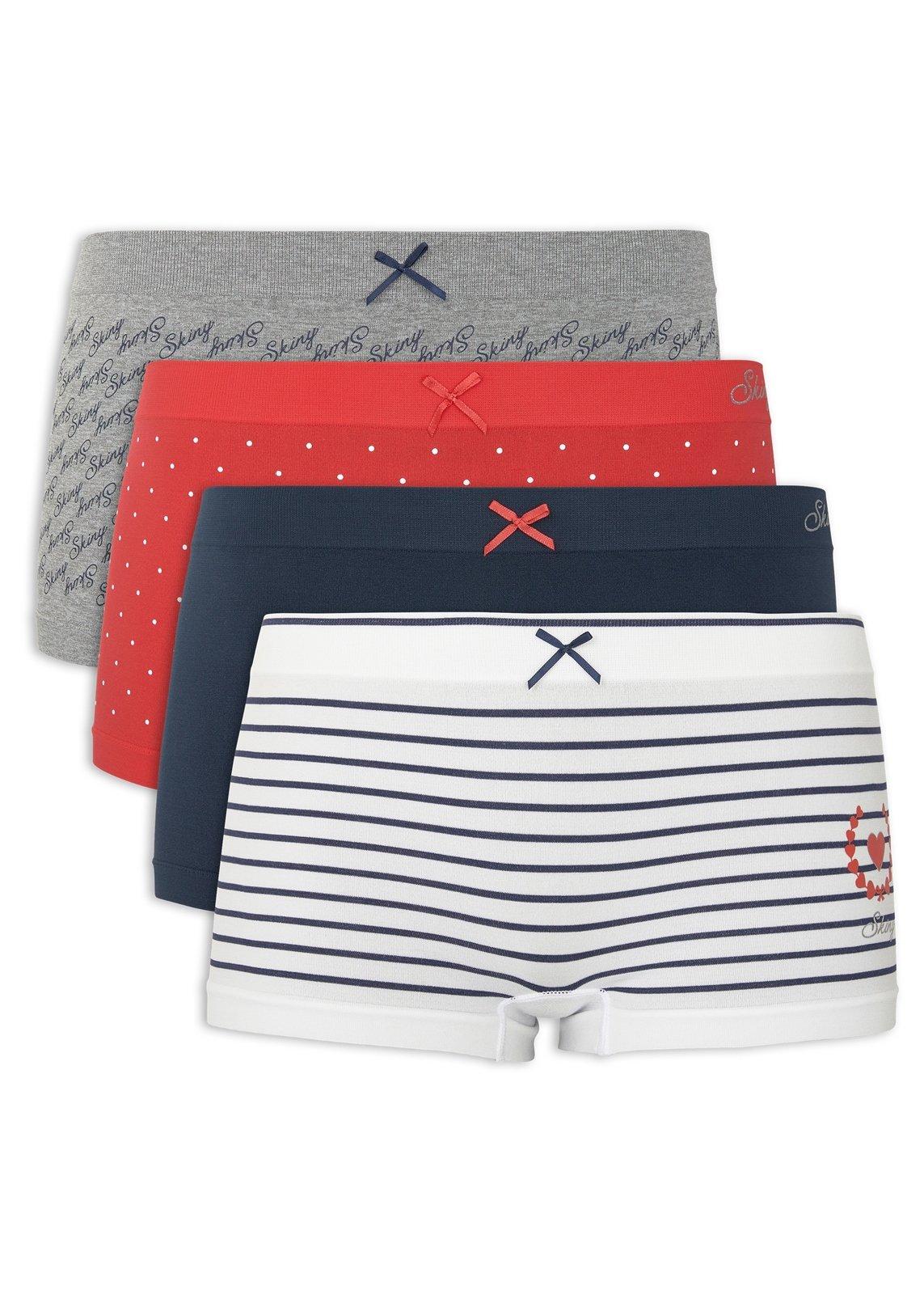 4-pack White Blue Red Boxer Panties (3214552) | Skiny