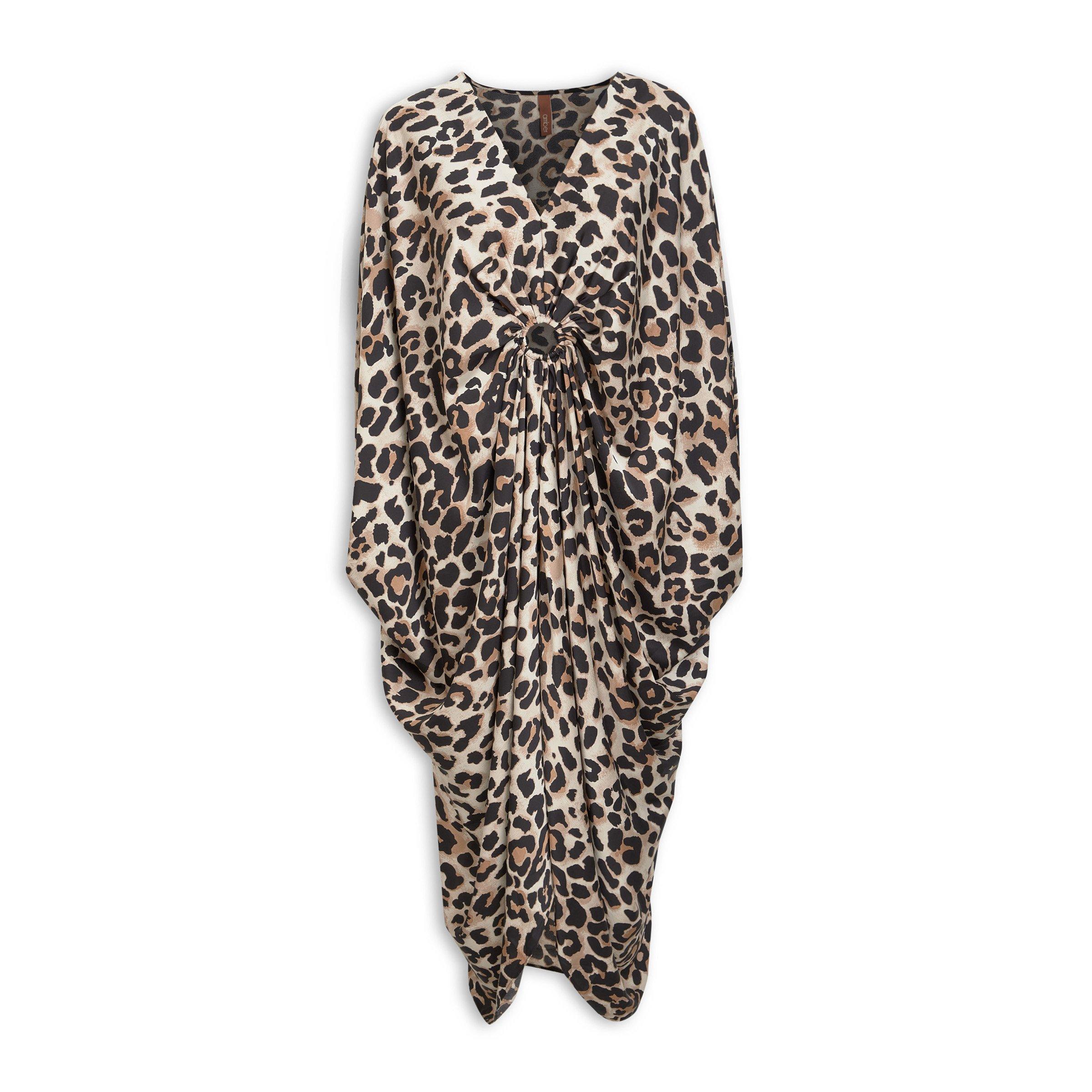 Brown Animal Print Kaftan (3216335) | Amber