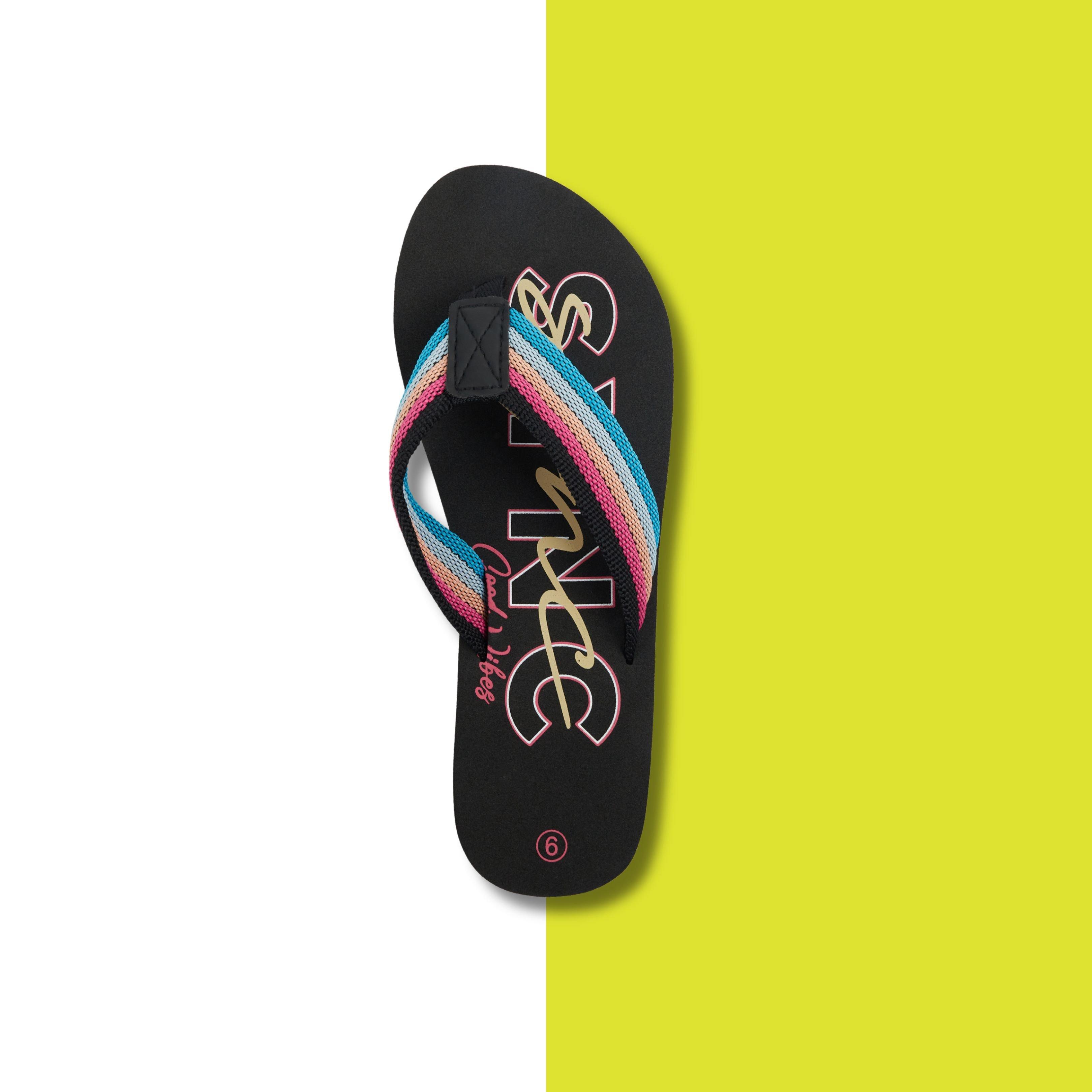Identity In Store Flops Black and Multi-colour Flip Flops (3220487) | Identity X Sync