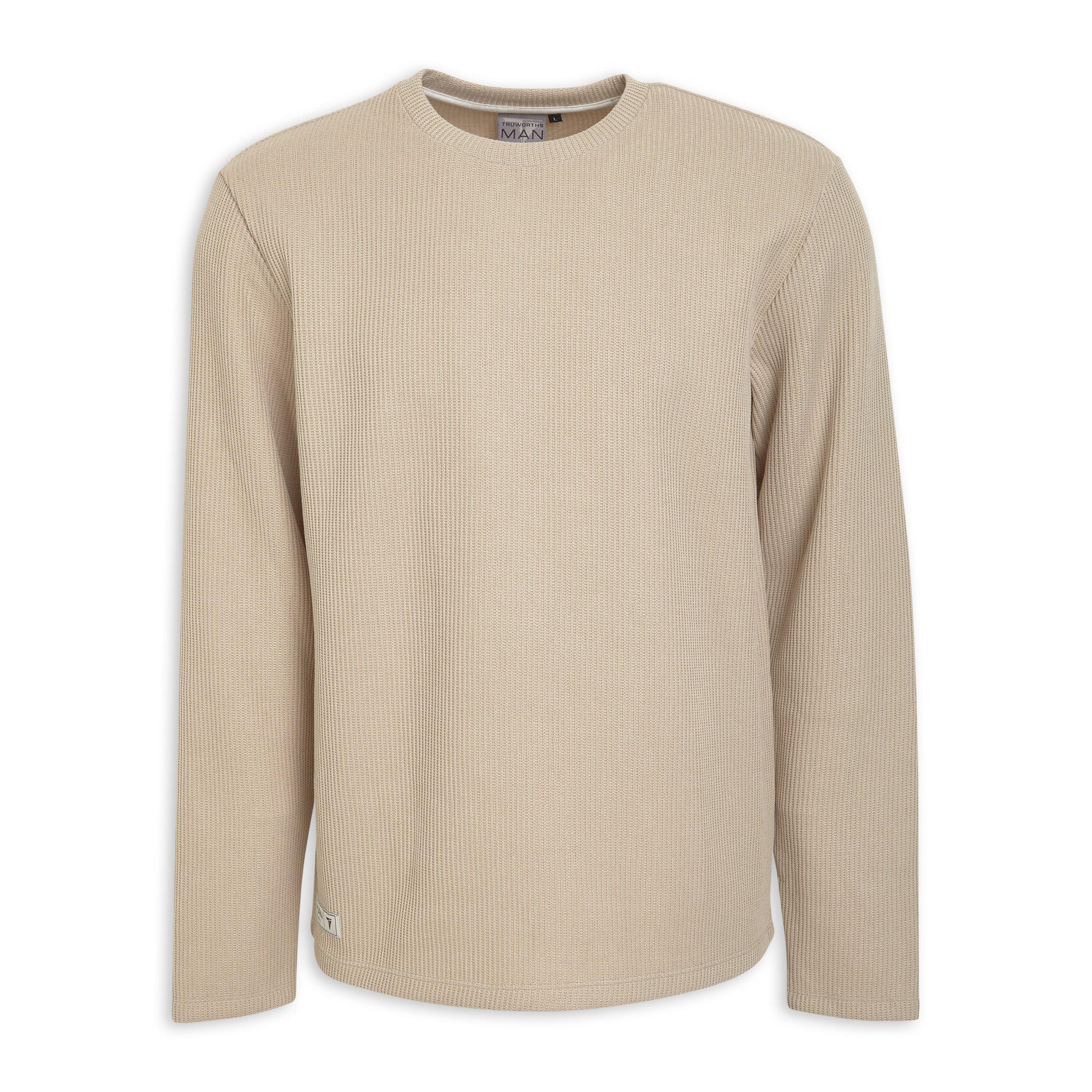 Mens Twill Taped T-Shirt Beige