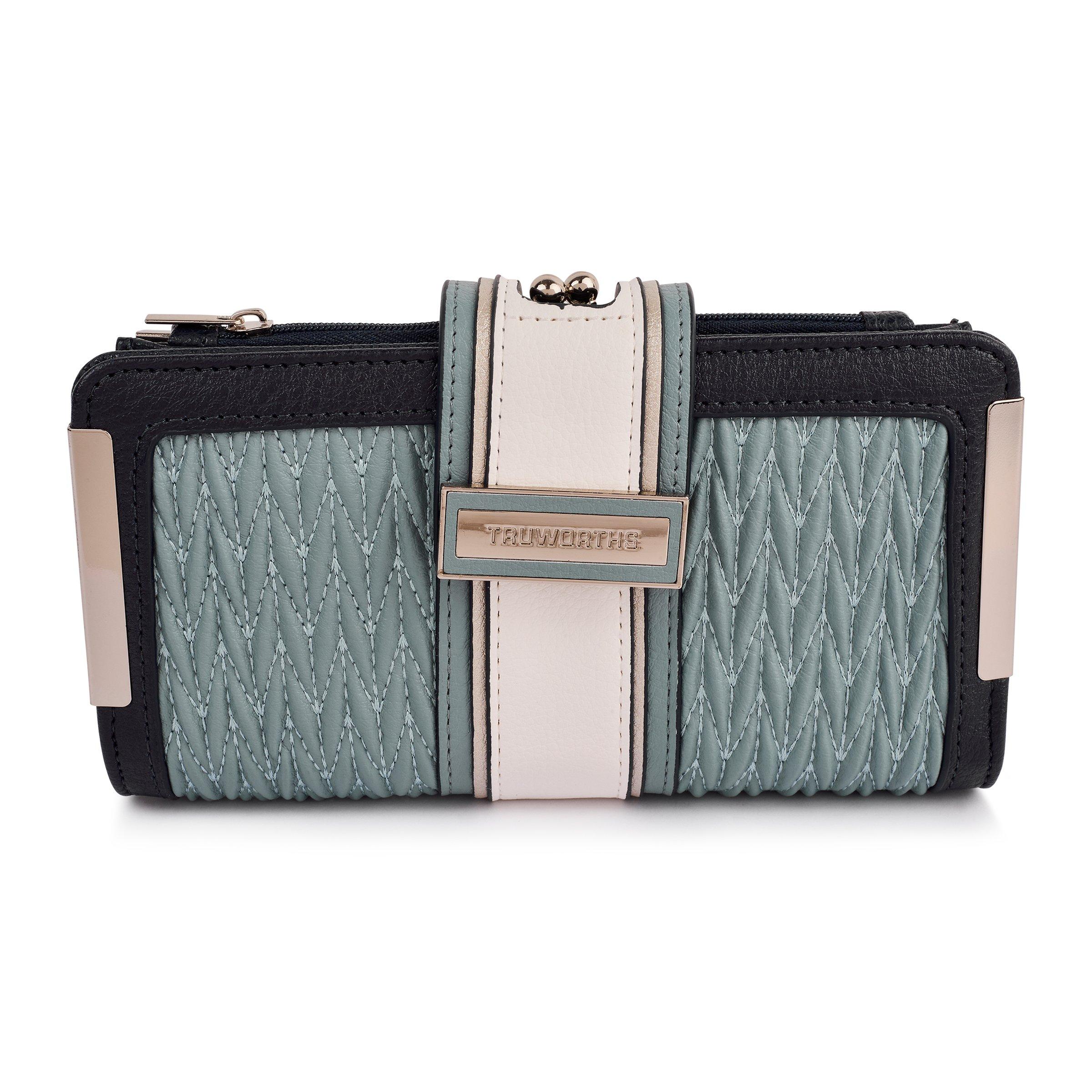 True Spring Swatch Wallet Blue and Beige Textured Wallet (3223941) | Truworths