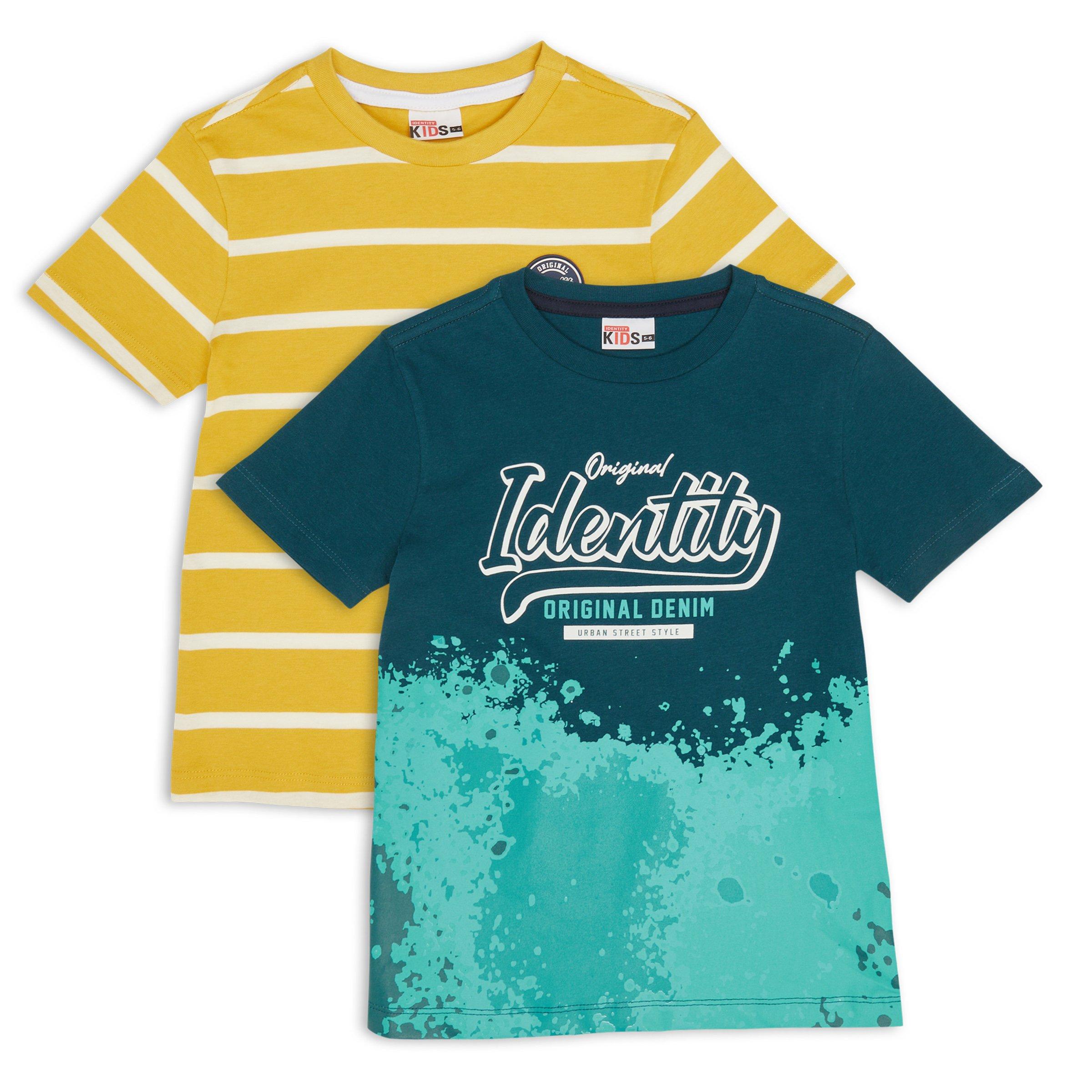 Boys Lightblue-CobaltBlue Graphic Printed Half Sleeve Pack of 2 T-Shirt main image 0