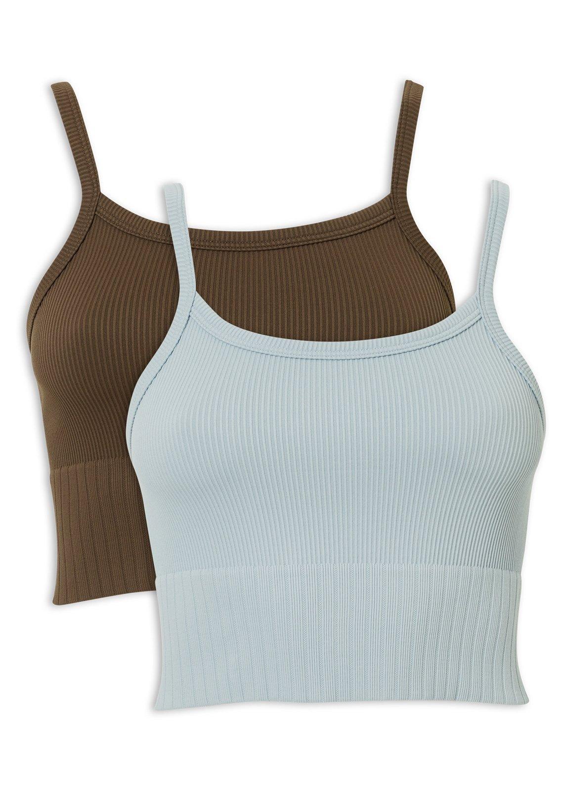 2-pack Blue and Brown Cami Tops (3225985) | Hey Betty