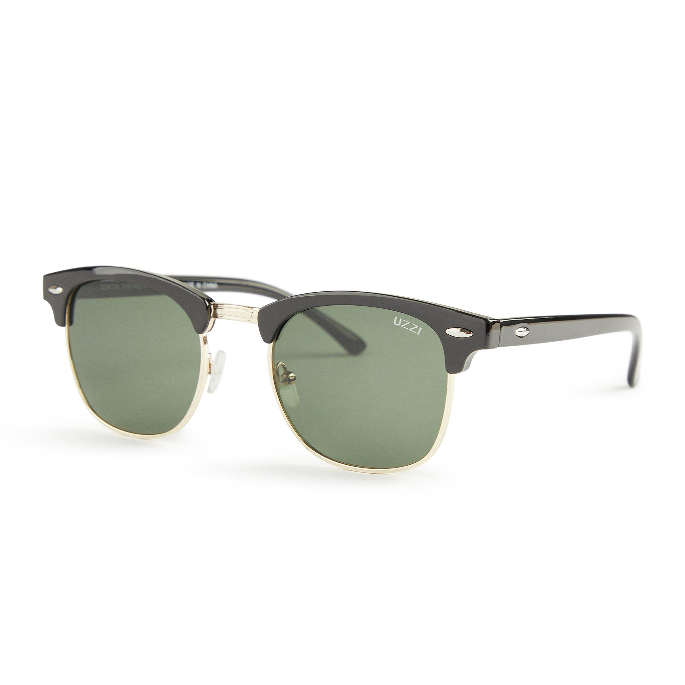 Sunglass Ru Black Gold Clubmaster Sunglass (3234796) | UZZI
