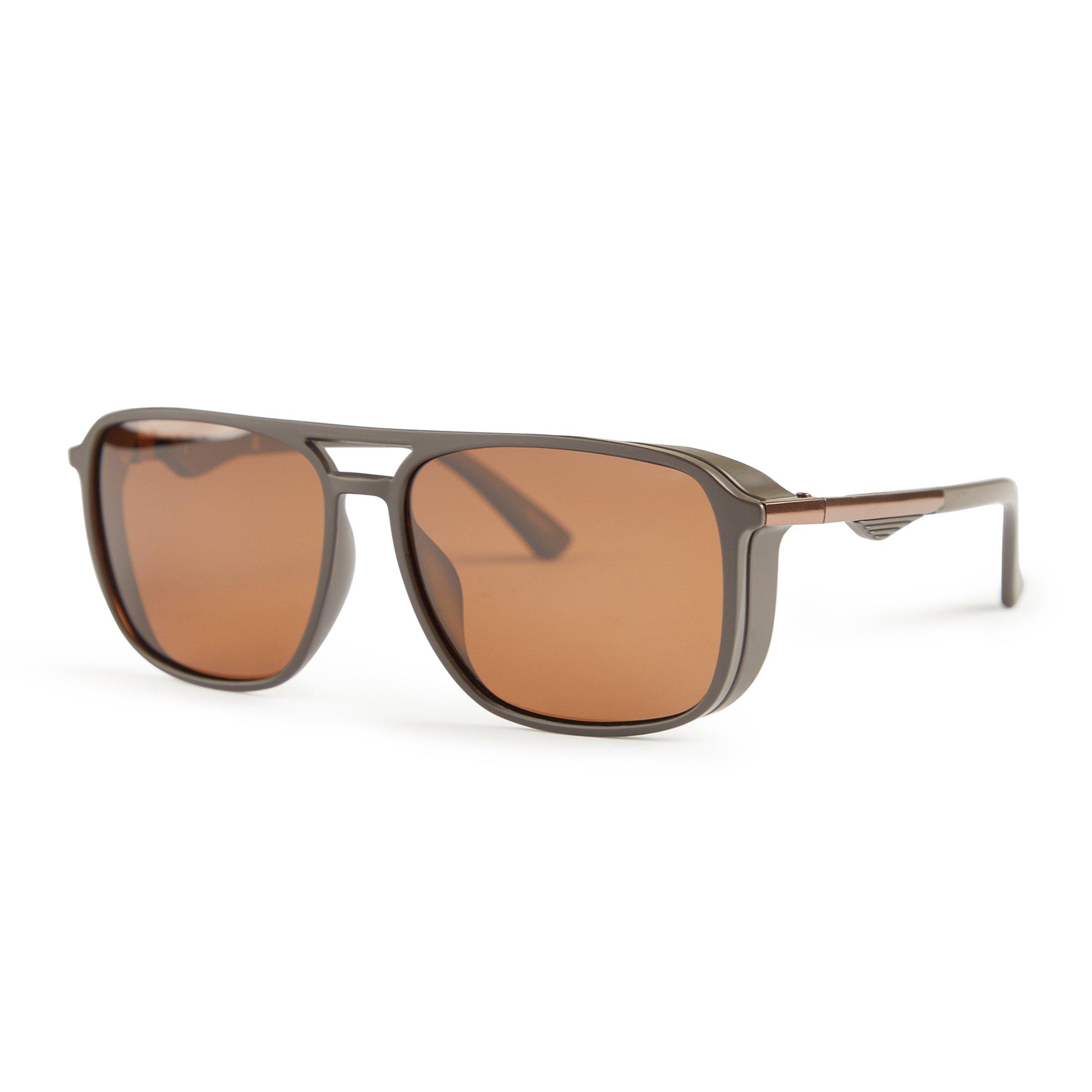 Sunglass Ru Soft Touch Brown Bronze Aviator Sunglass (3238486) | Truworths Man