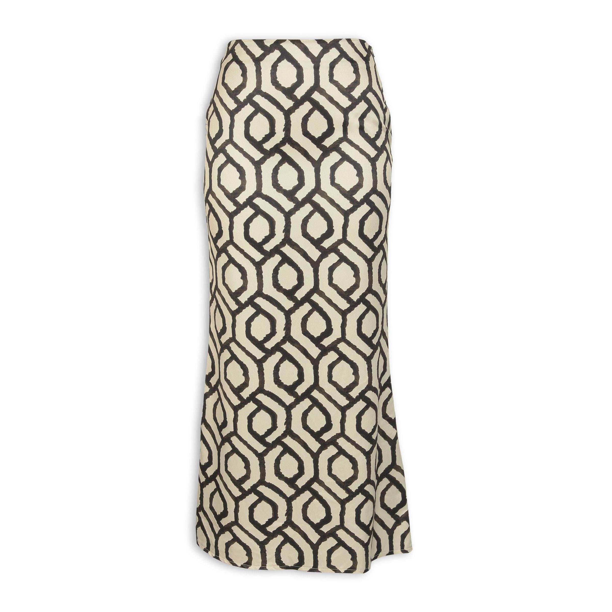 Black Print Skirt