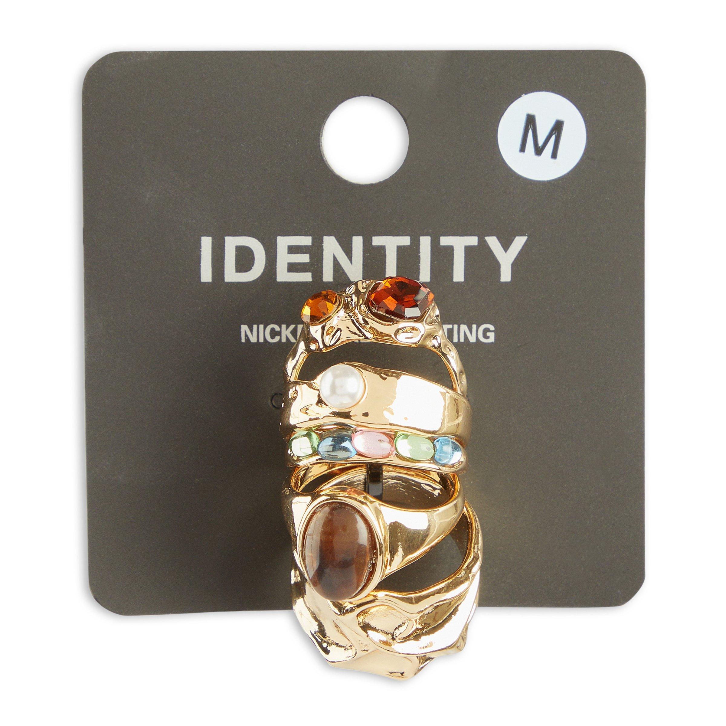 Identity Female Rings 5 Pack Gem Rings (3238835) | Identity