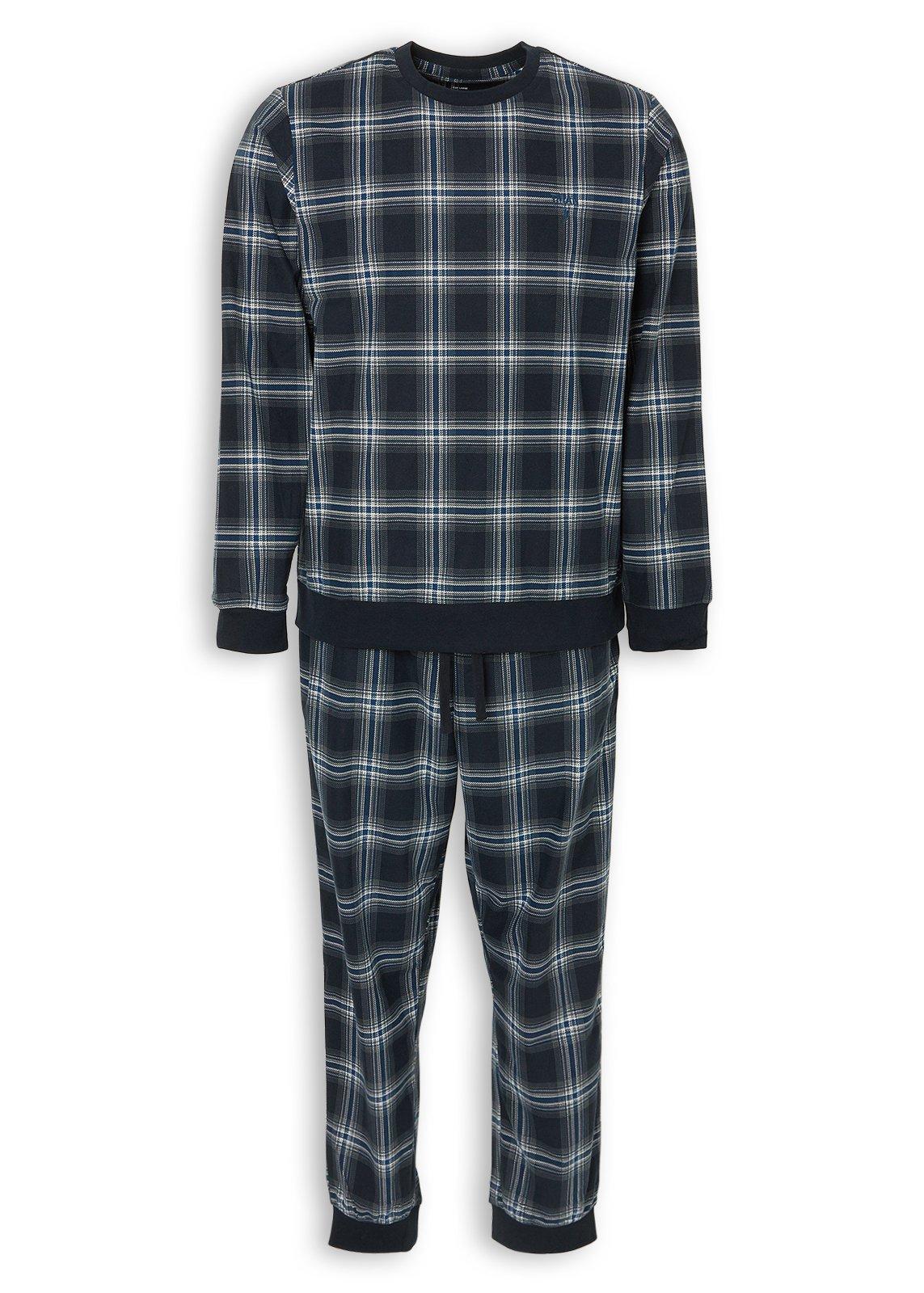 Navy Check Pyjama Top and Pants Set (3240018) | Truworths Man