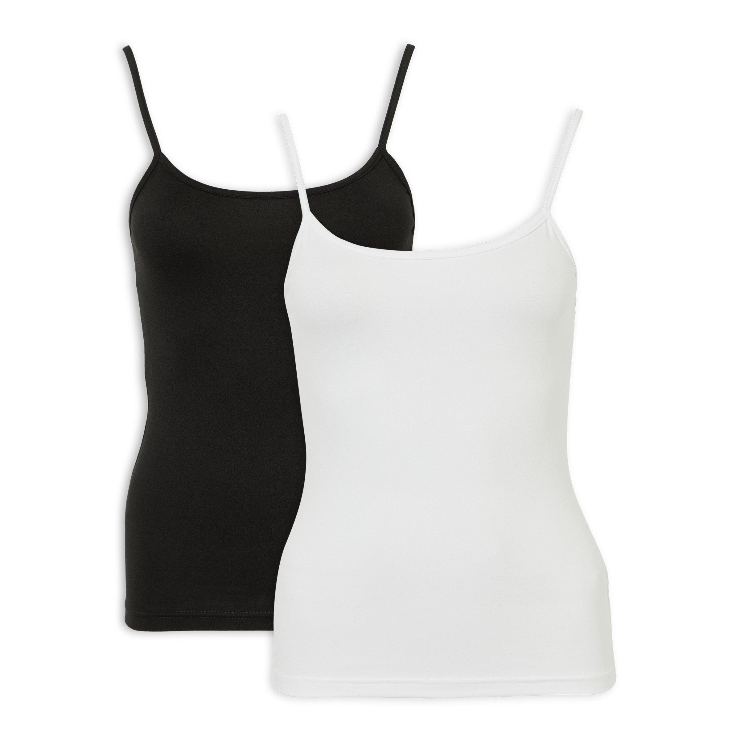 2-pack White and Black Cami Tops (3247766) | Basix