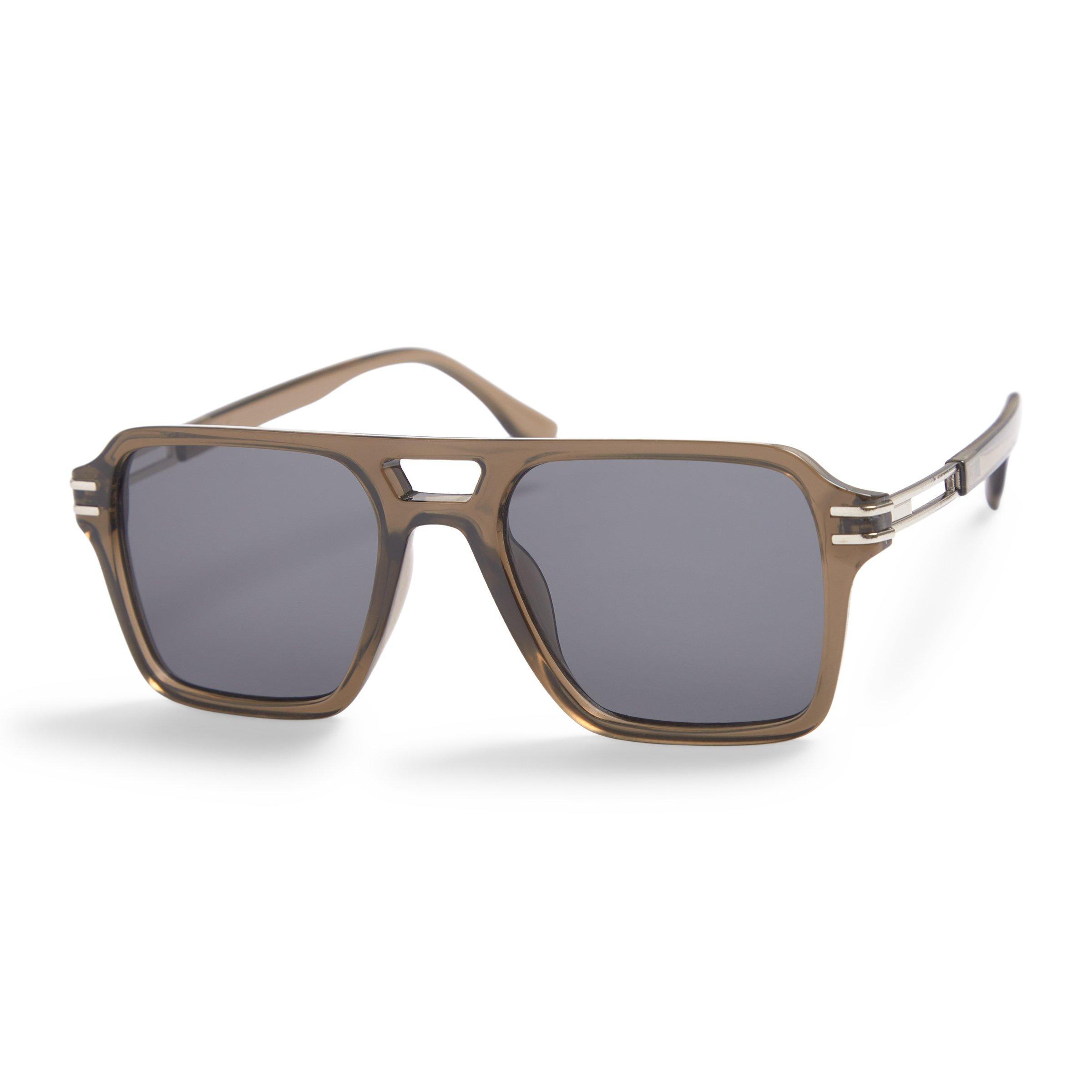 Sunglass Ru Brown Square Double Bridge Sunglass (3250424) | Birlin Mens Accessories
