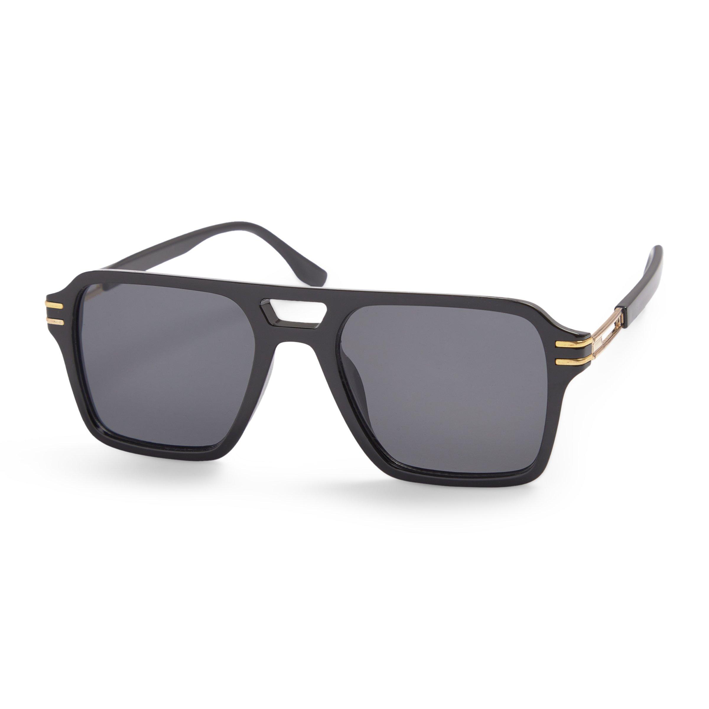 Sunglass Ru Black Square Double Bridge Sunglass (3250426) | Birlin Mens Accessories