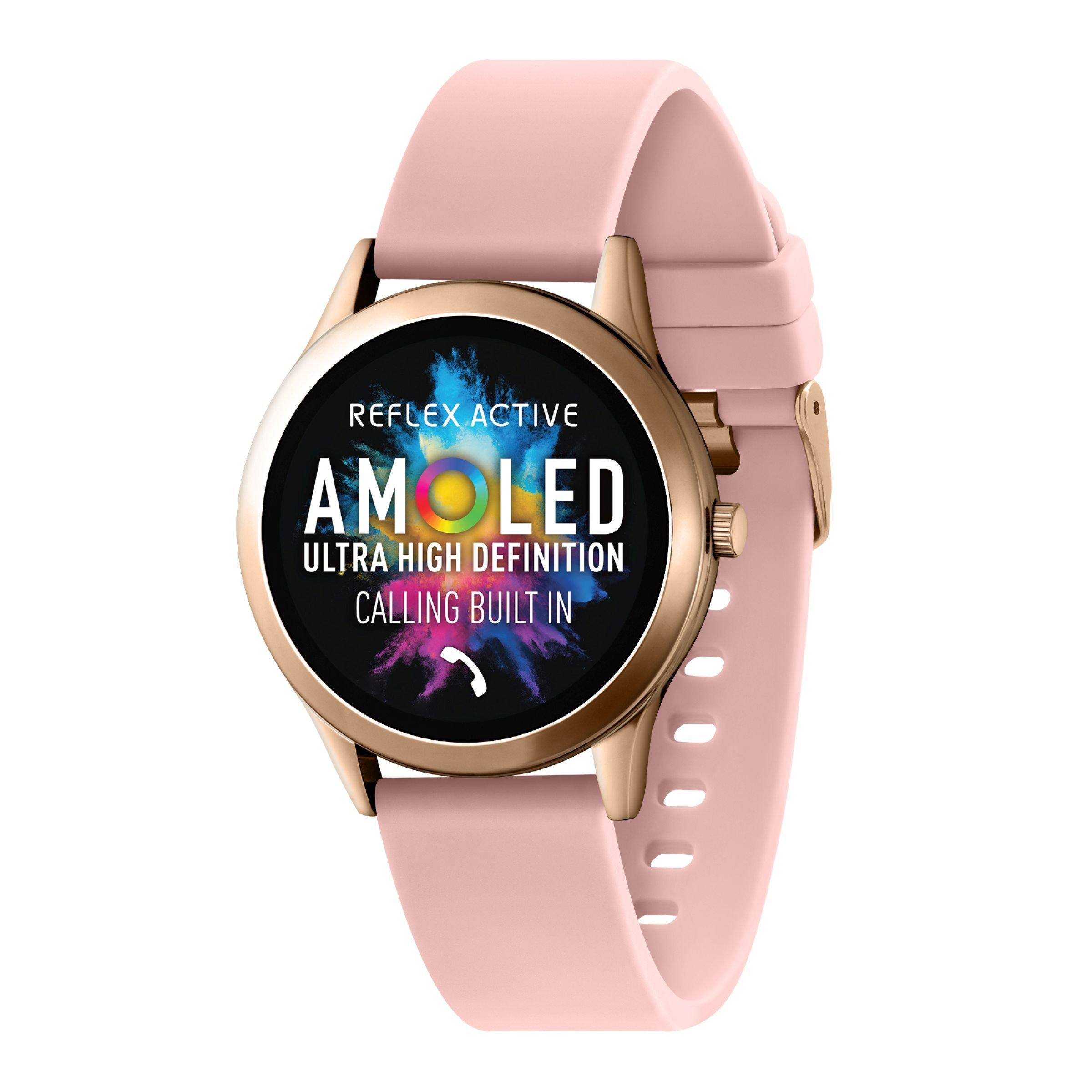 Pink Silicone Smart Watch (3269277) | Reflex Active
