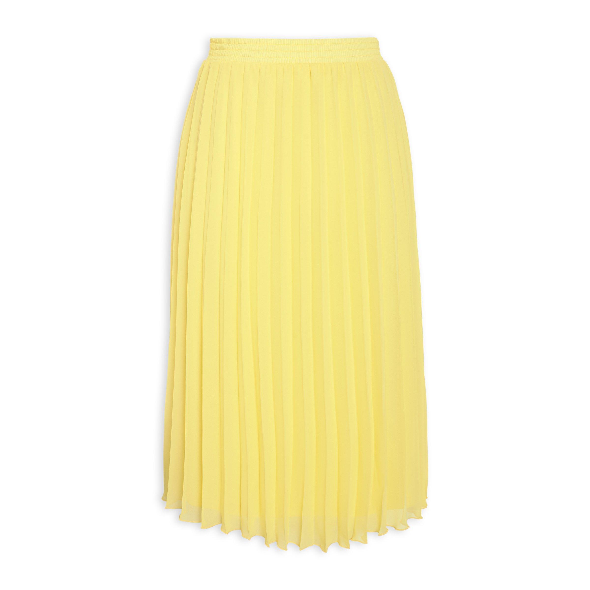 Buy Truworths Yellow Pleated Skirt Online | Truworths