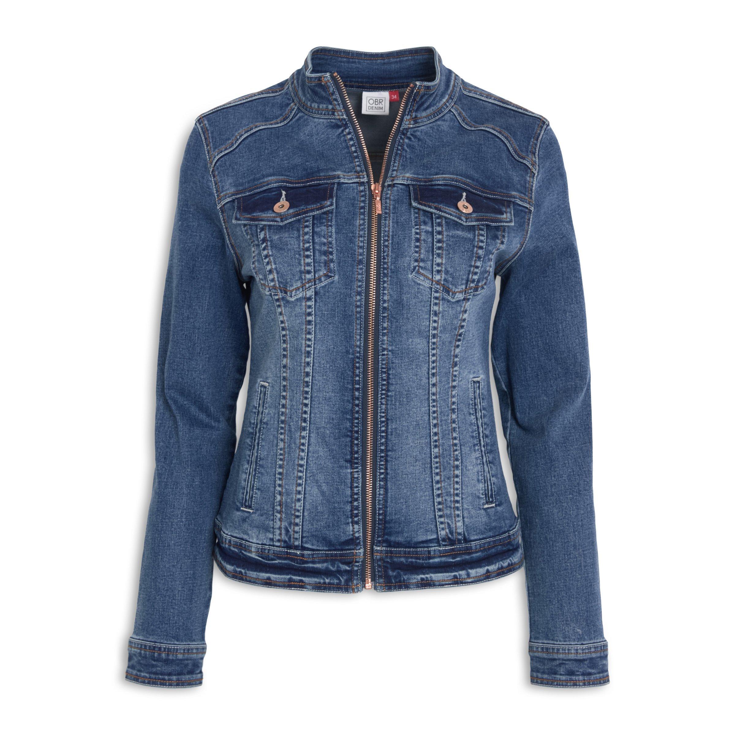 Zip Thru Denim Jacket