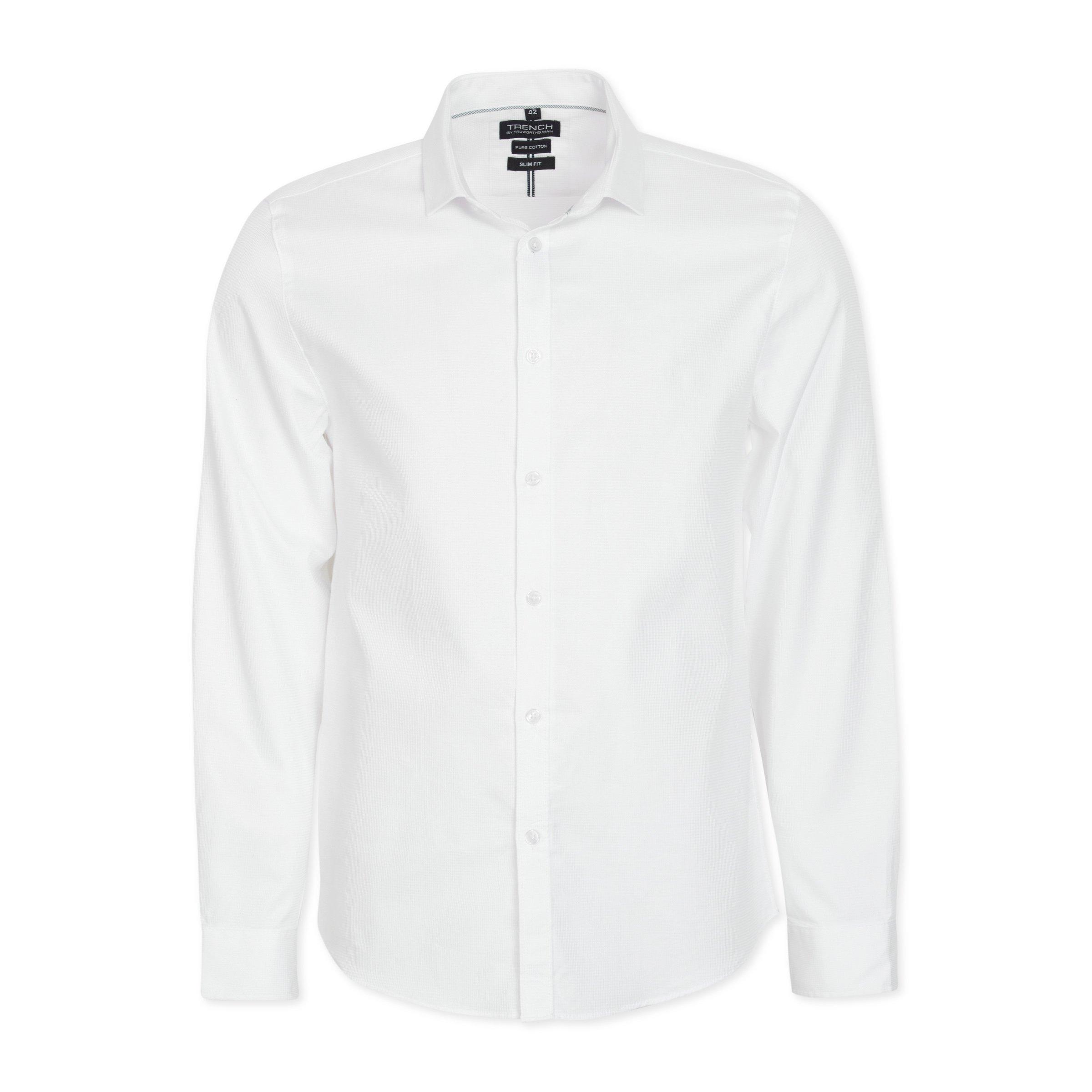 Buy Truworths Man White Slim Shirt Online | Truworths
