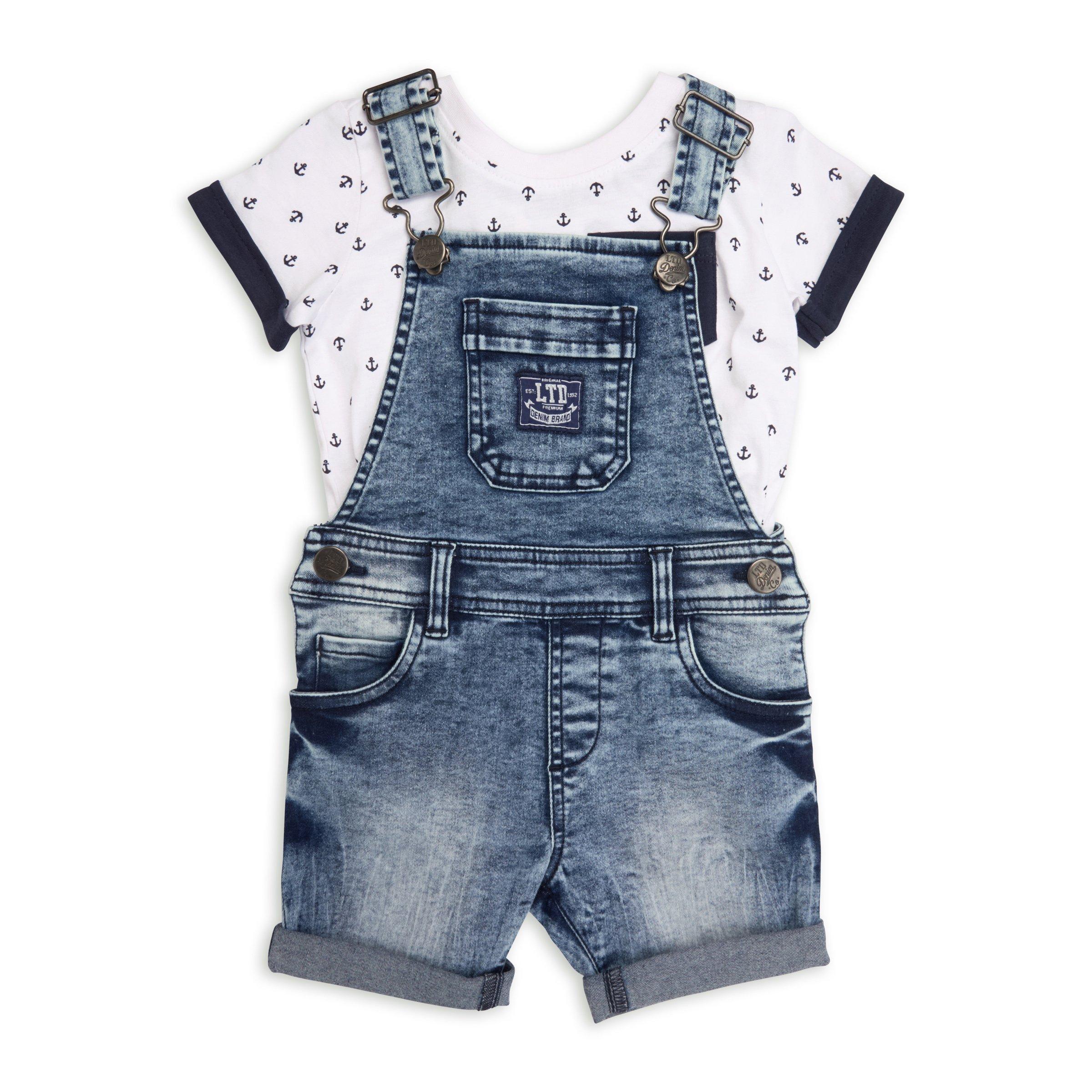 Buy LTD Kids Baby Boy Dungaree Set Online | Truworths