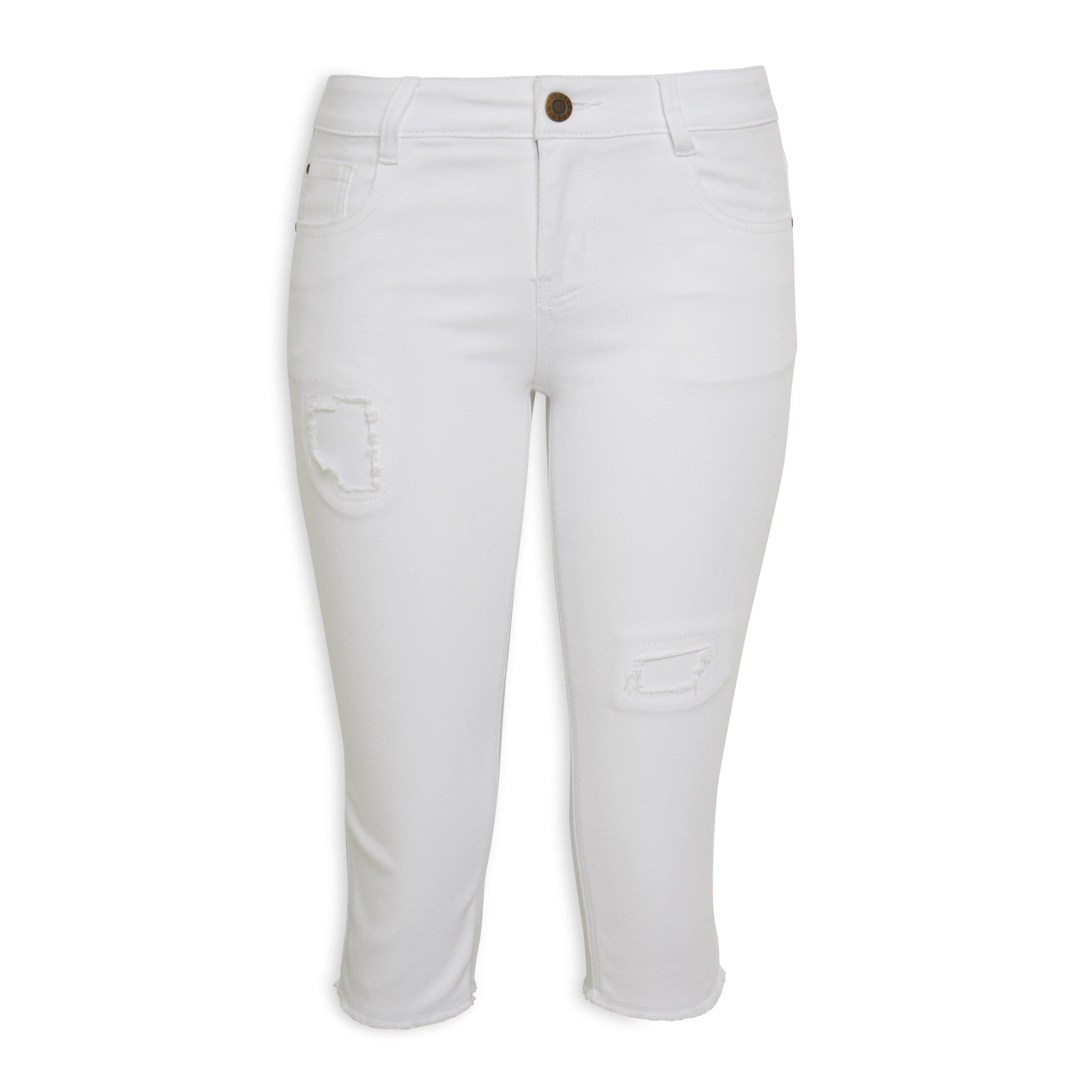 Buy Inwear White Ripped Pedal Pusher Online Truworths