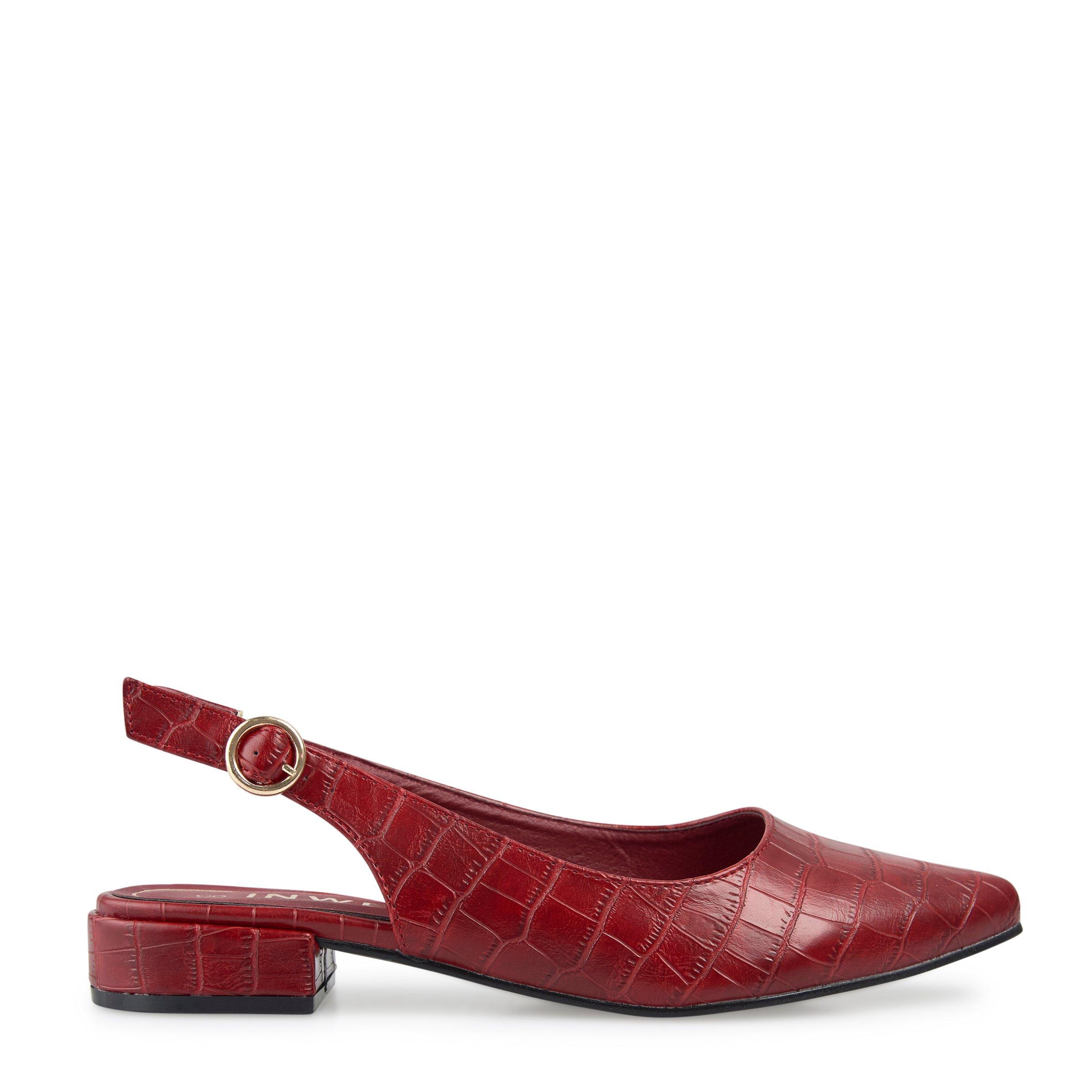 red sling backs
