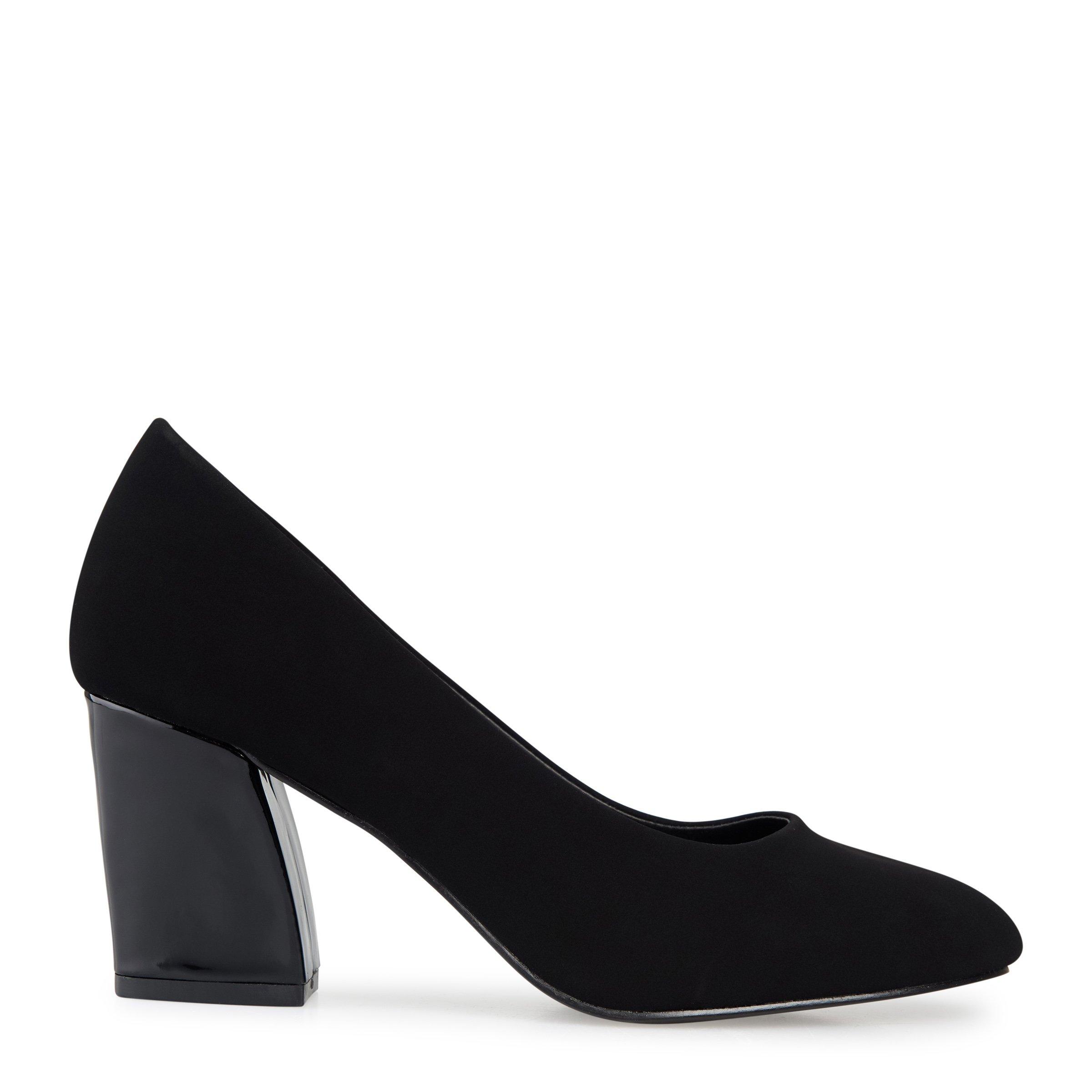 Buy Truworths Black Patent Block Heel Online | Truworths