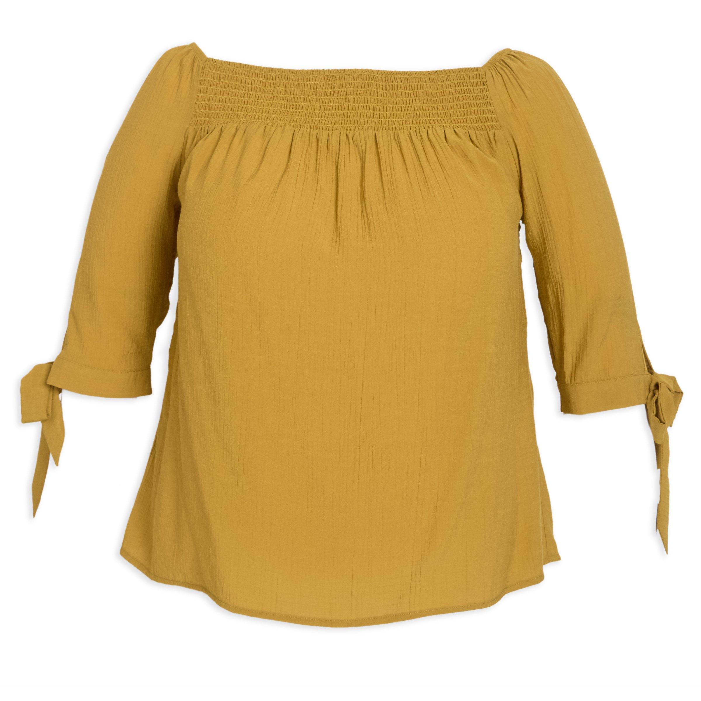 Buy Zeta Chartreuse Peasant Top Online | Truworths