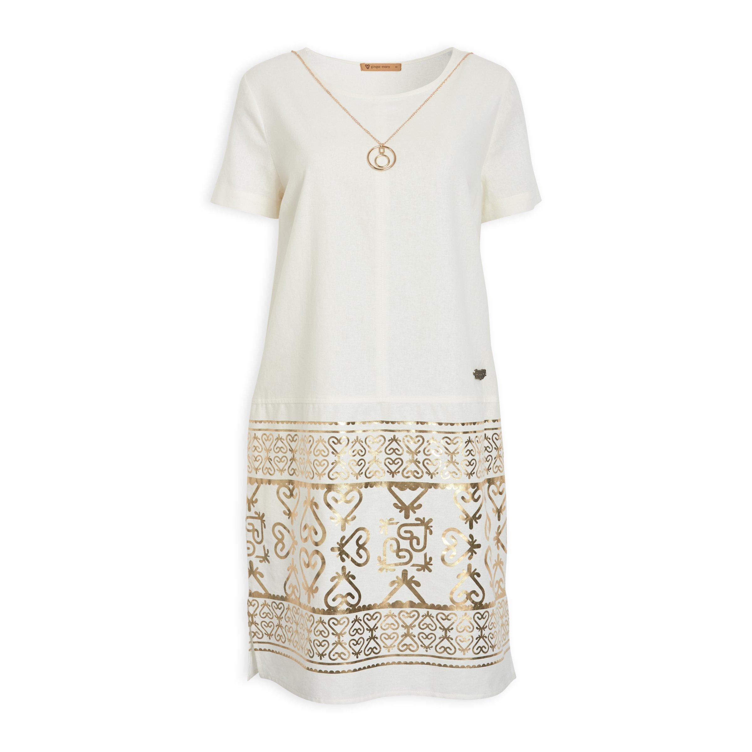 Buy Ginger Mary White Print Dress Online Truworths