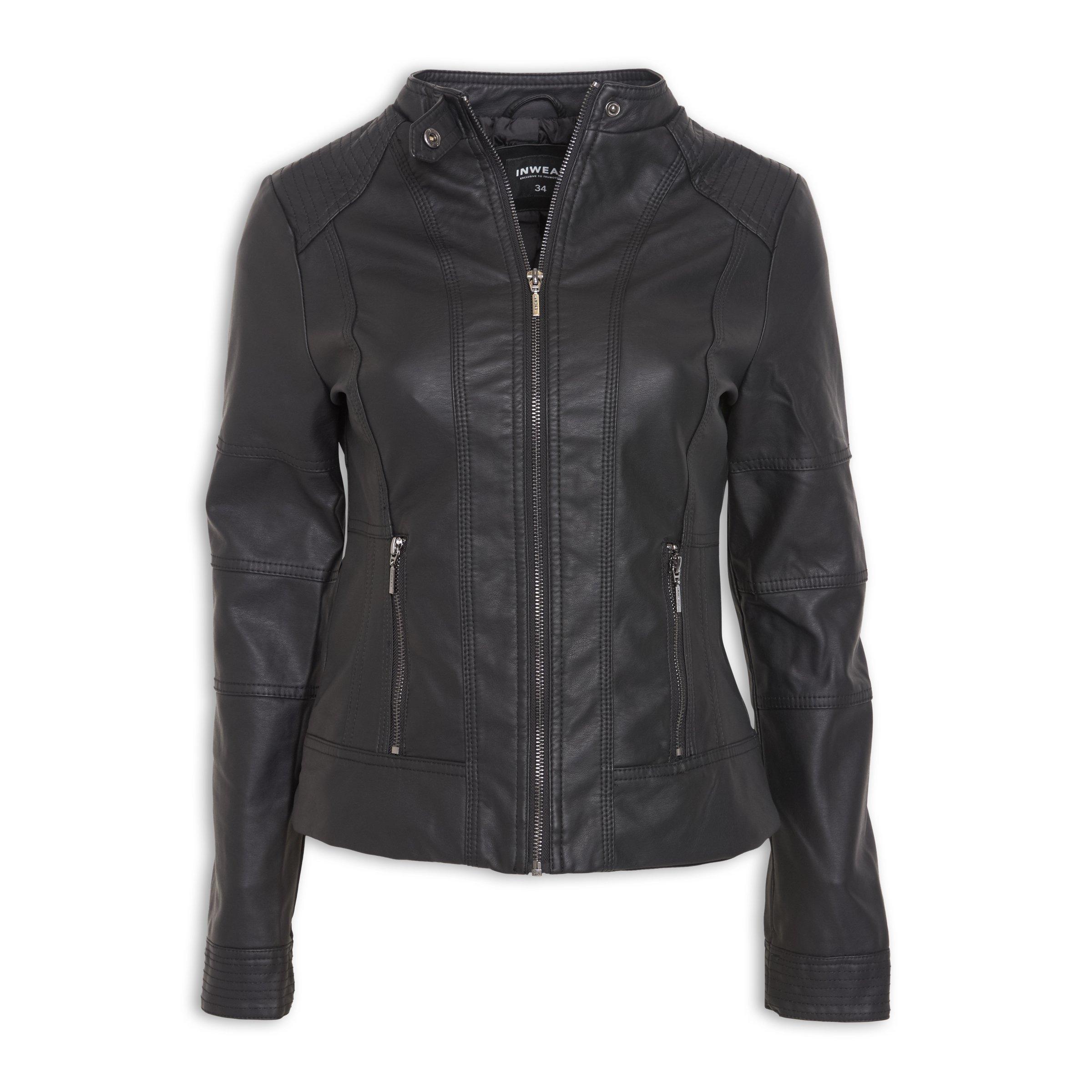 Buy Inwear Black Pleather Jacket Online | Truworths