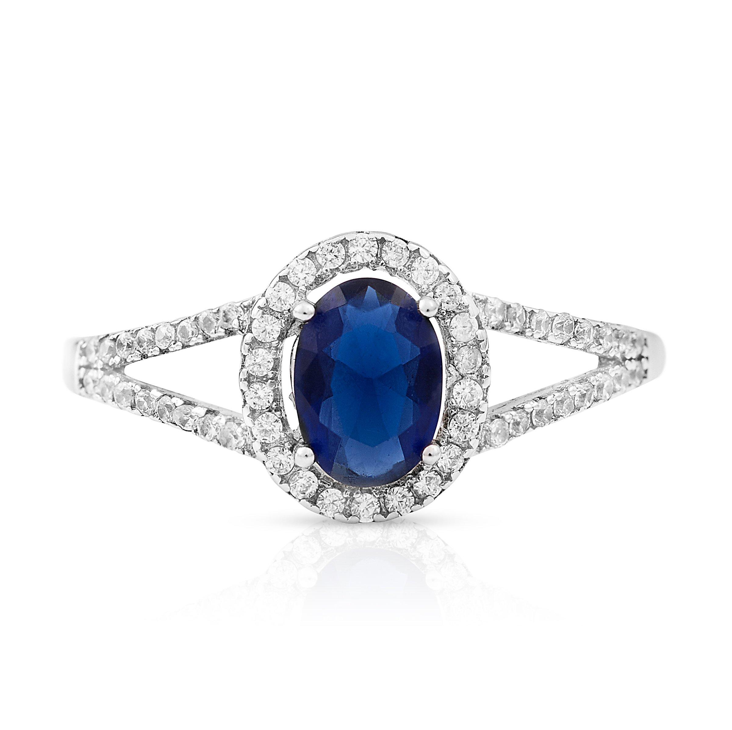 Buy Sterling Silver Blue Oval Ring Online | Truworths