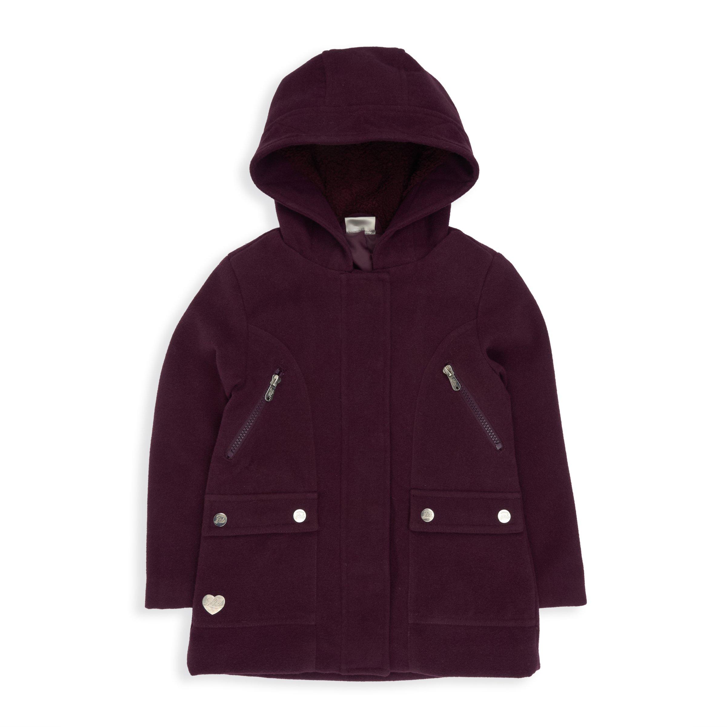 Buy LTD Kids Girls Plum Melton Jacket Online Truworths