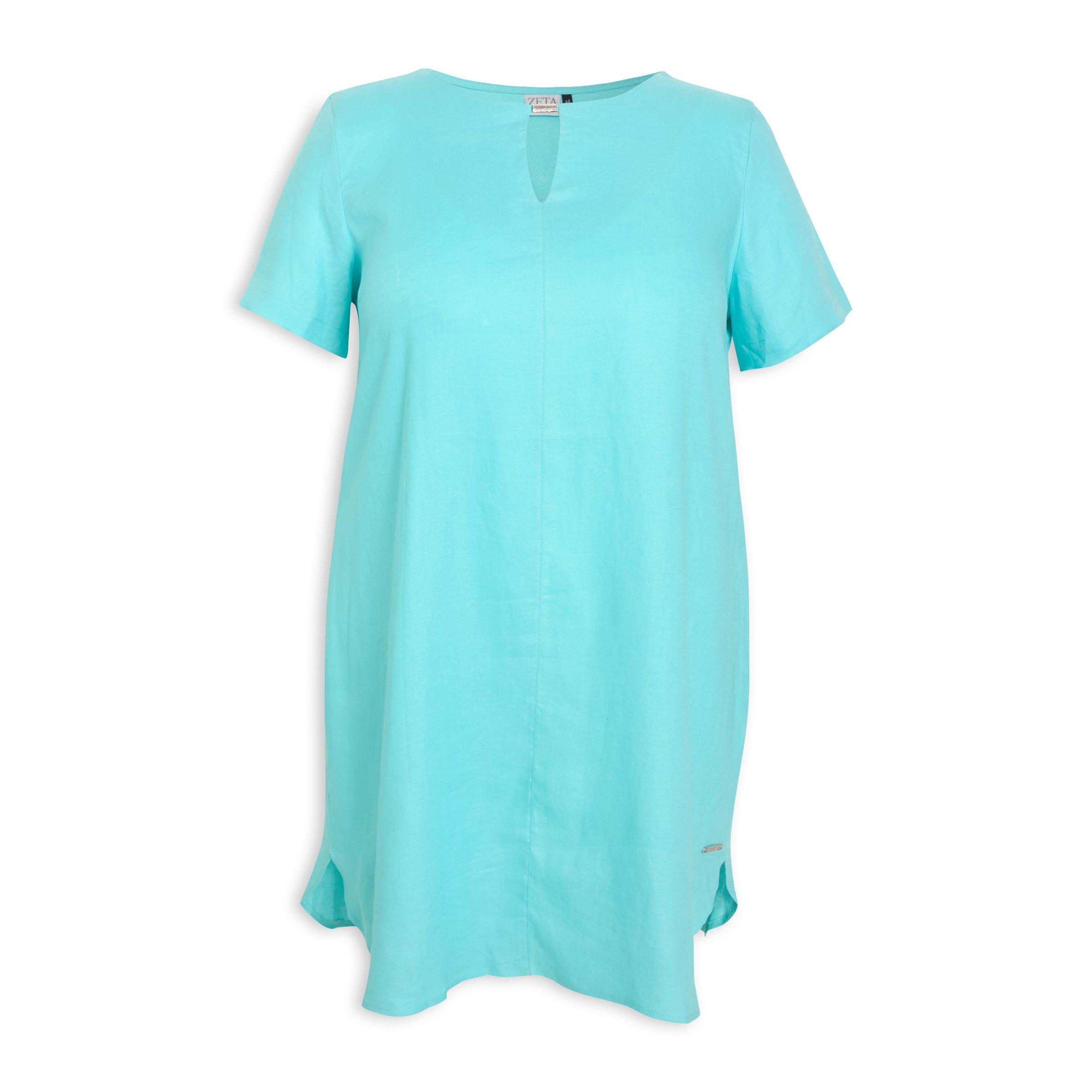 Buy Zeta Aqua Linen Dress Online | Truworths