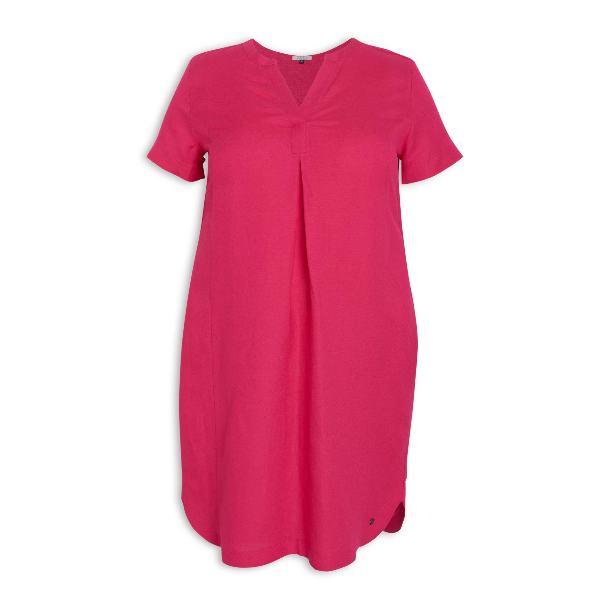 Buy Zeta Cerise Pink Linen Dress Online | Truworths