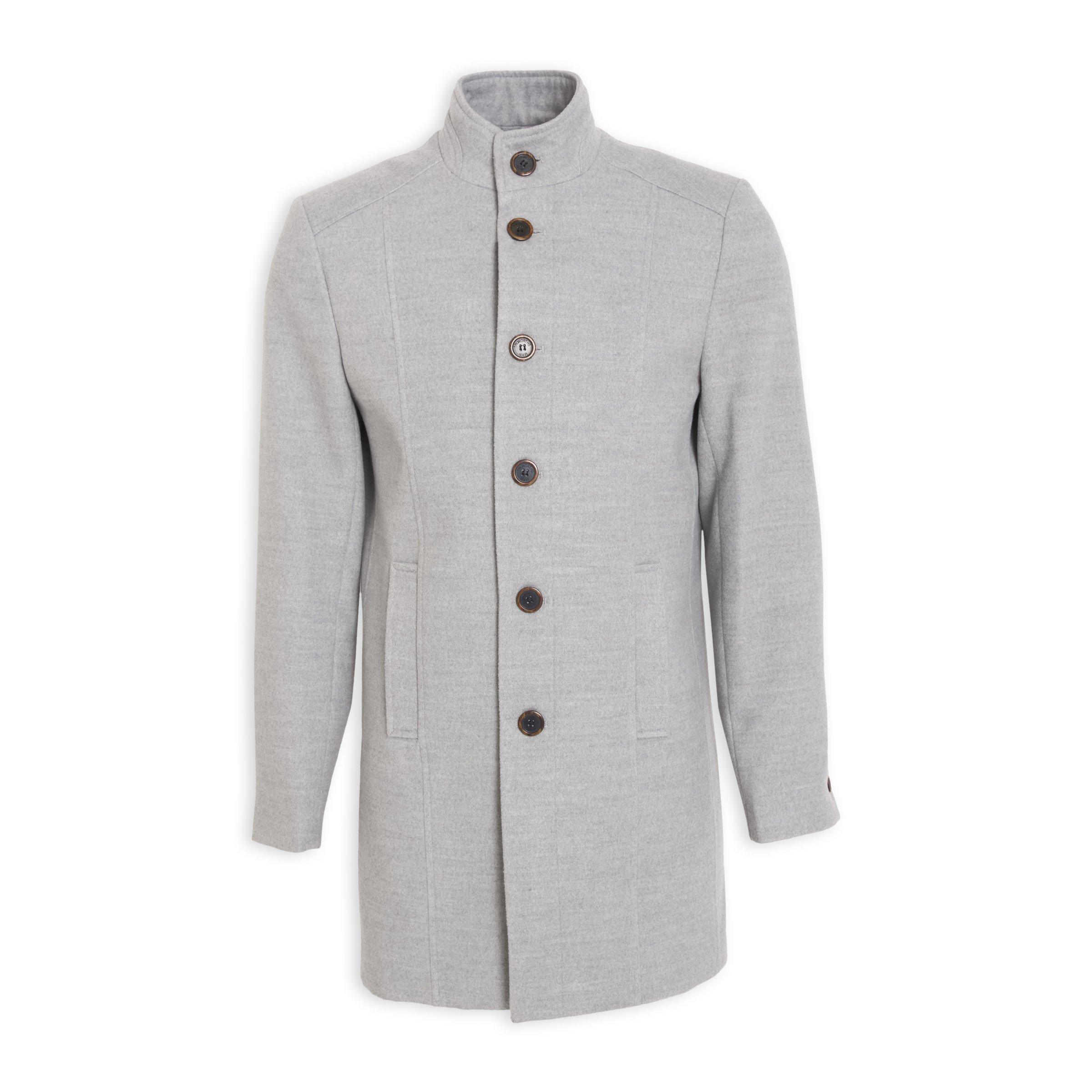 Buy Truworths Man Grey Funnel Neck Coat Online Truworths
