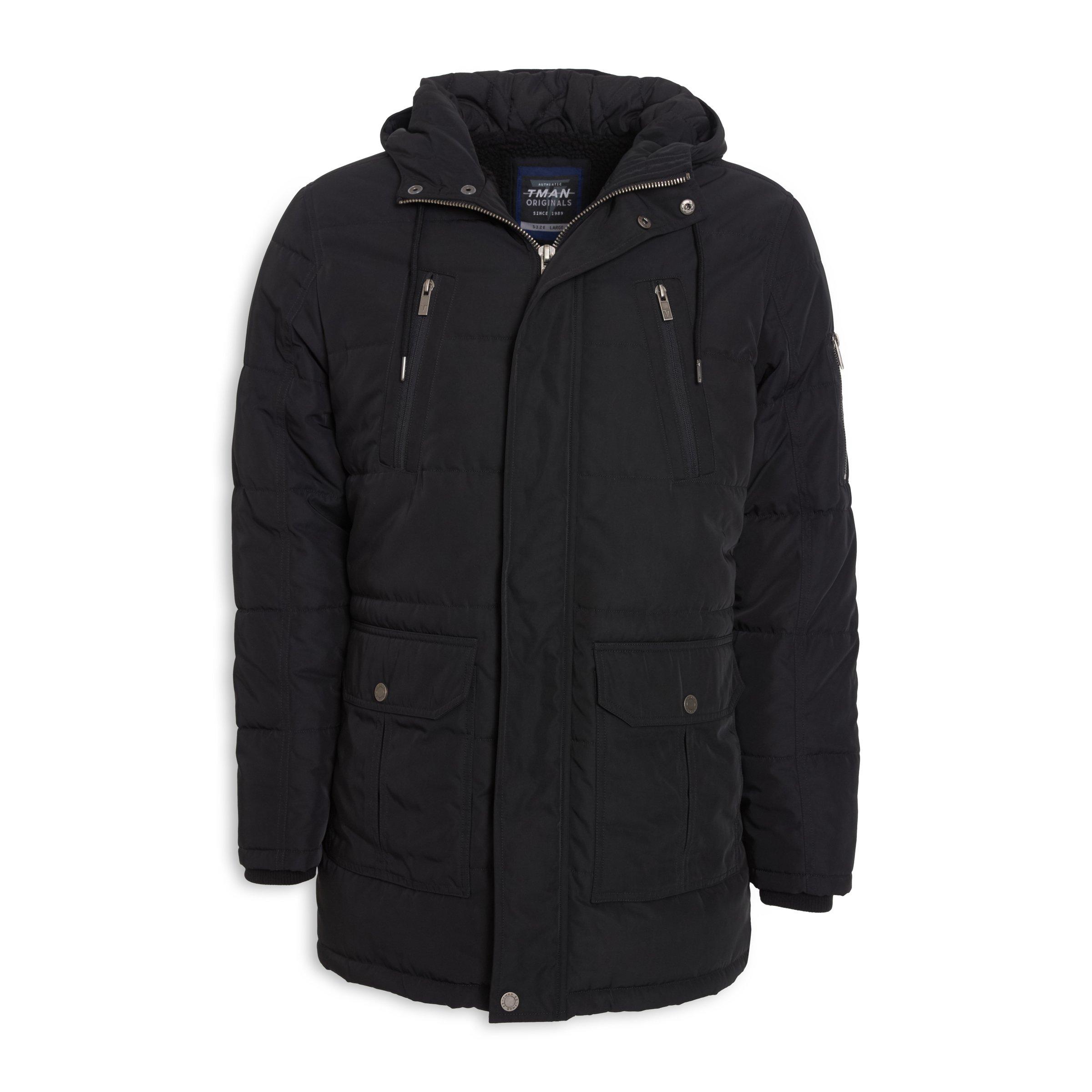 Buy Truworths Man Black Padded Parka Jacket Online | Truworths