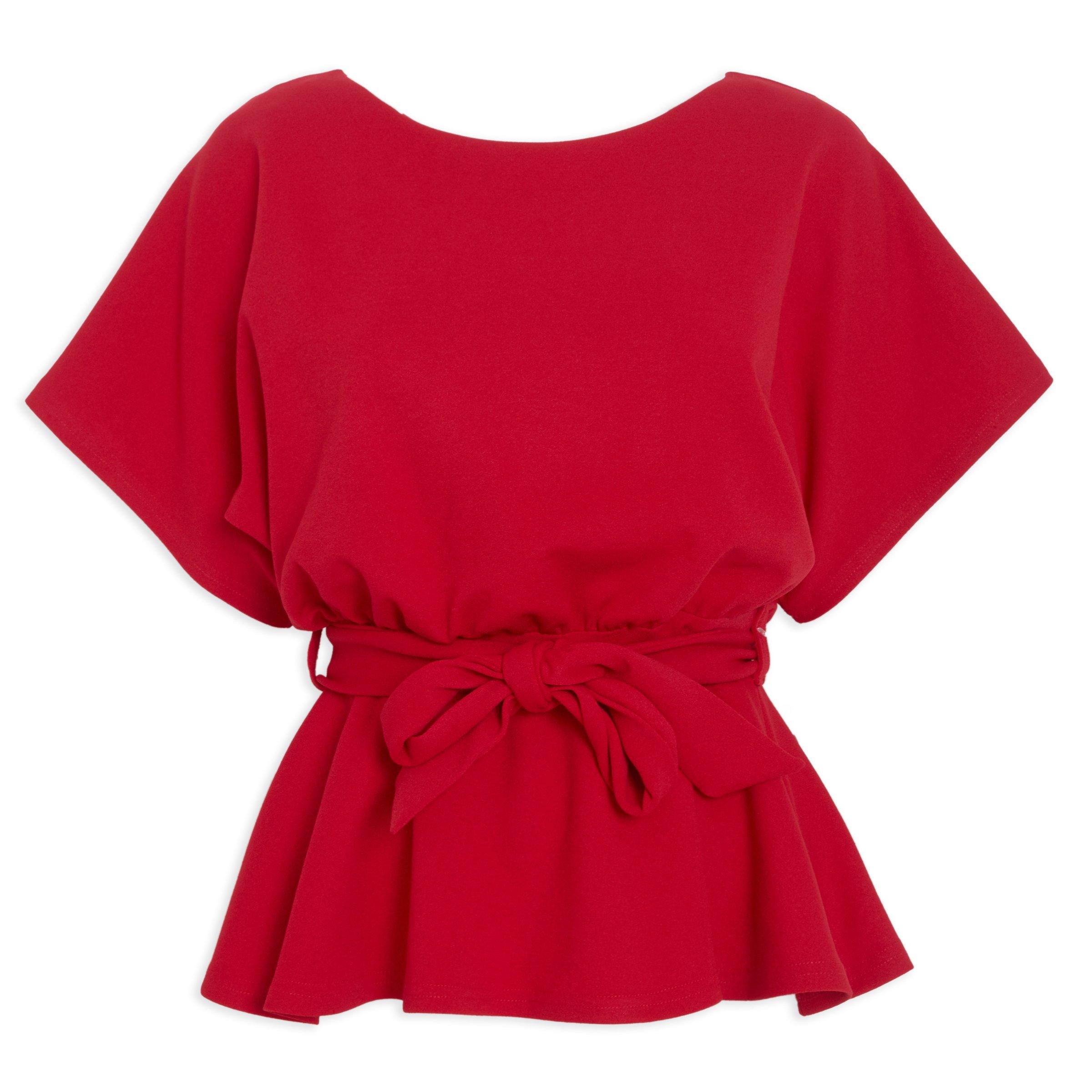 Buy Truworths Red Peplum Top Online Truworths