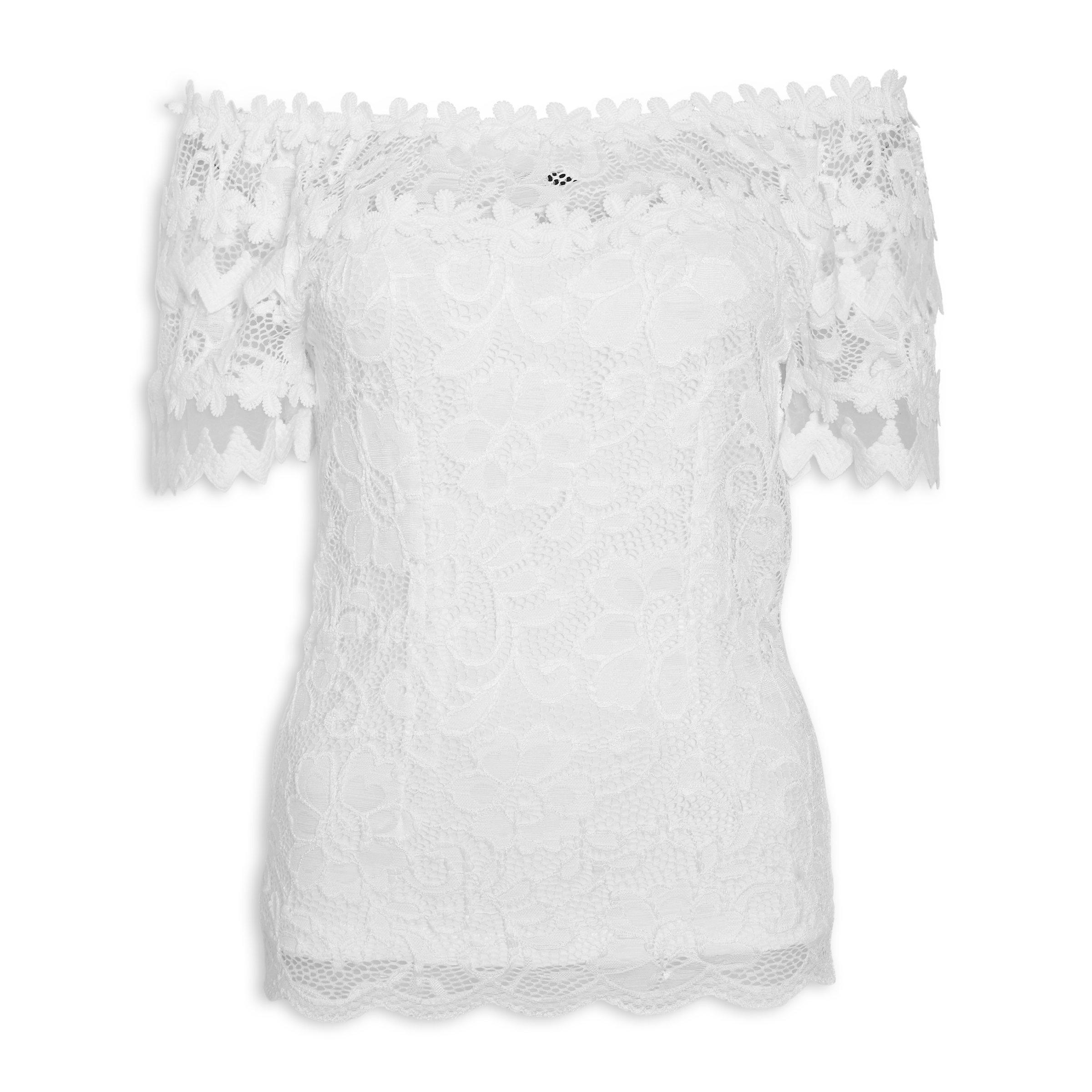 Buy Truworths White Lace Top Online | Truworths