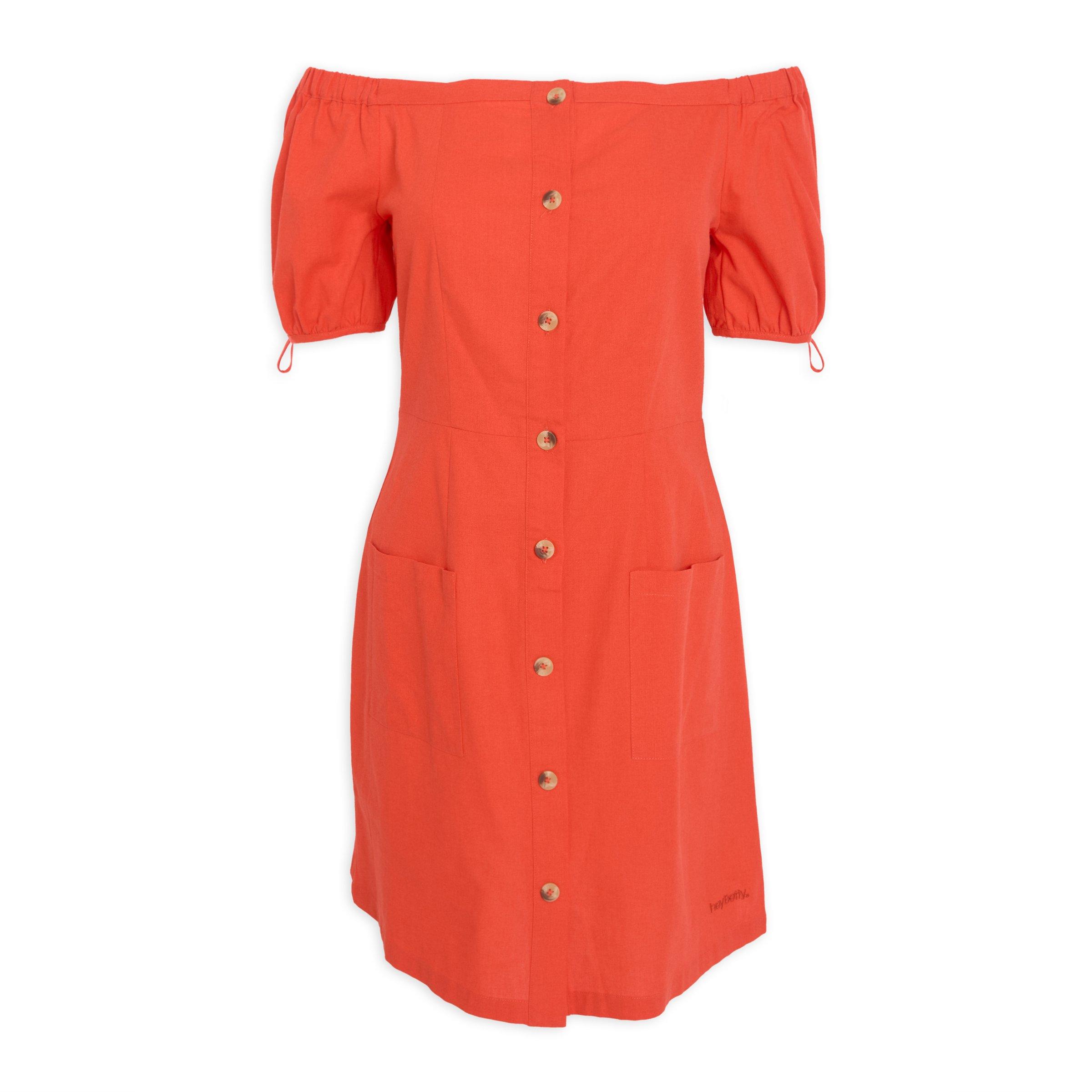 Buy Hey Betty Orange Linen Dress Online | Truworths