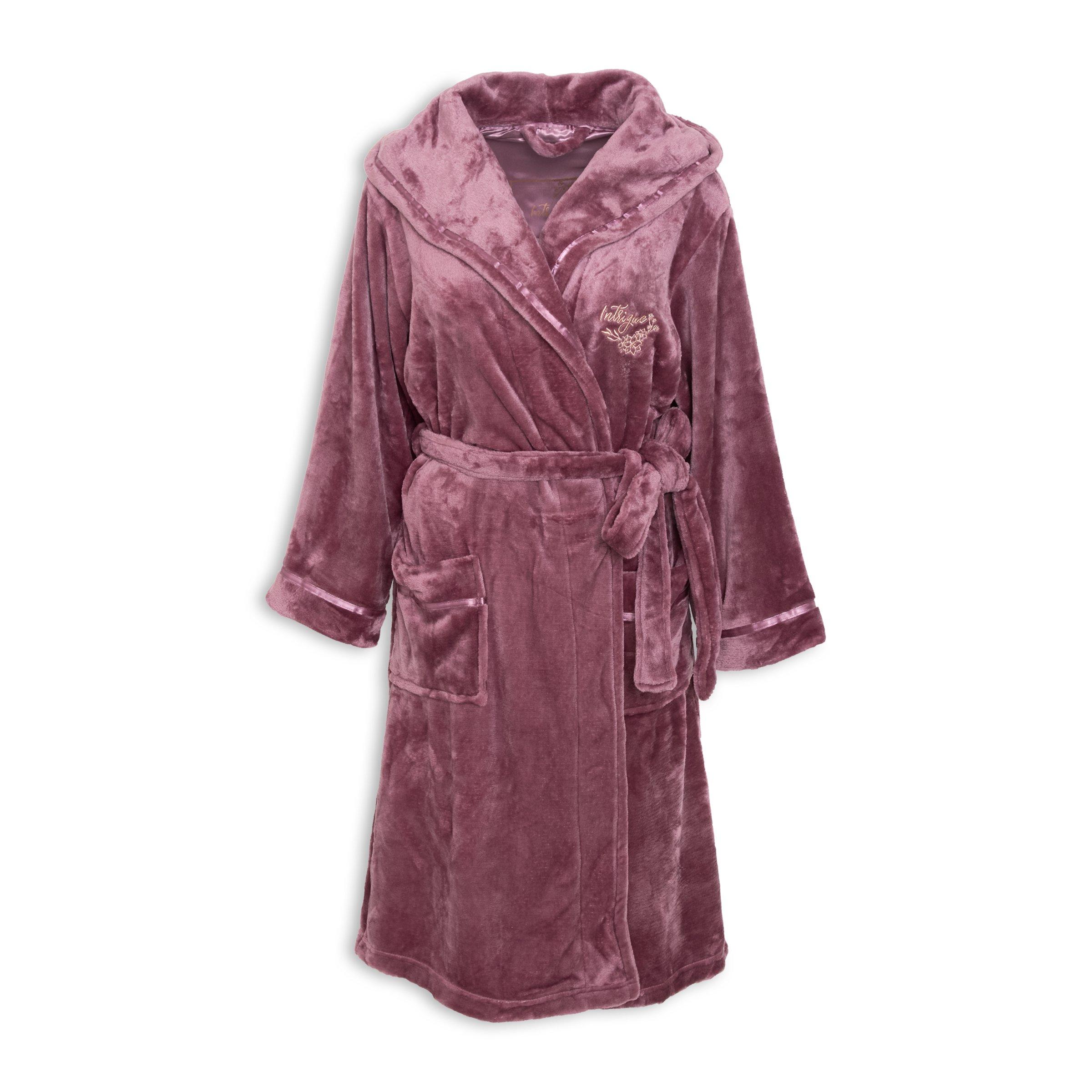 Buy Intrigue Mauve Hooded Gown Online 