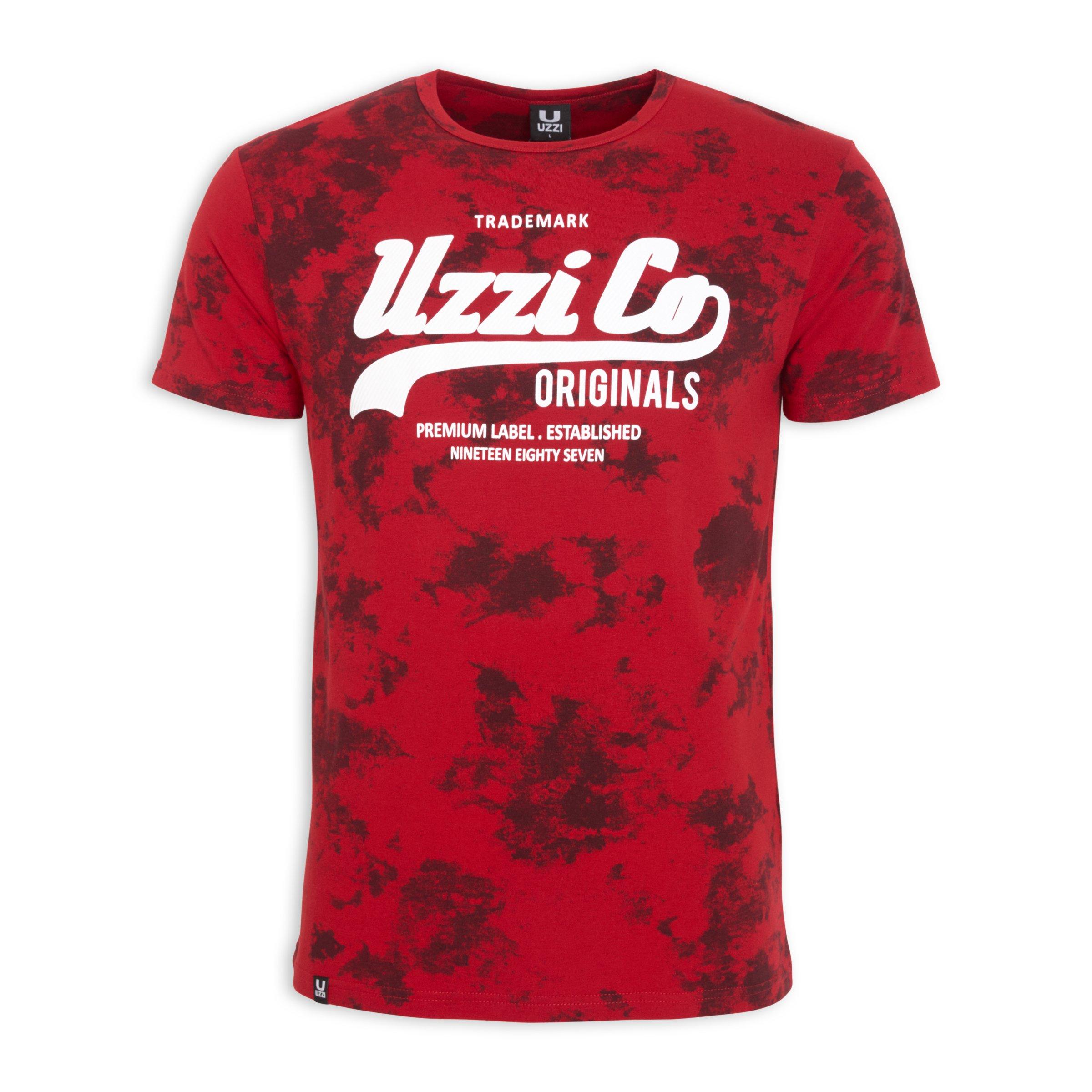 Buy UZZI Red Tie Dye Branded Tee Online | Truworths